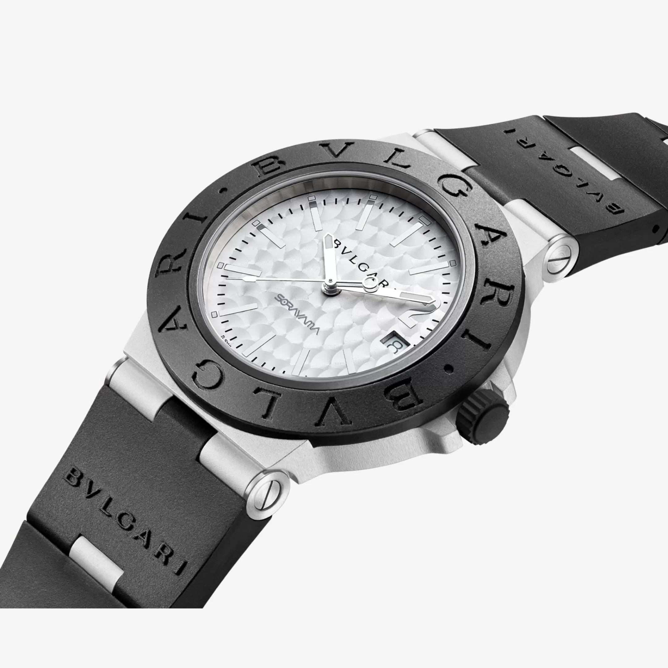BVLGARI Aluminium Uhr Silber Flash Sale