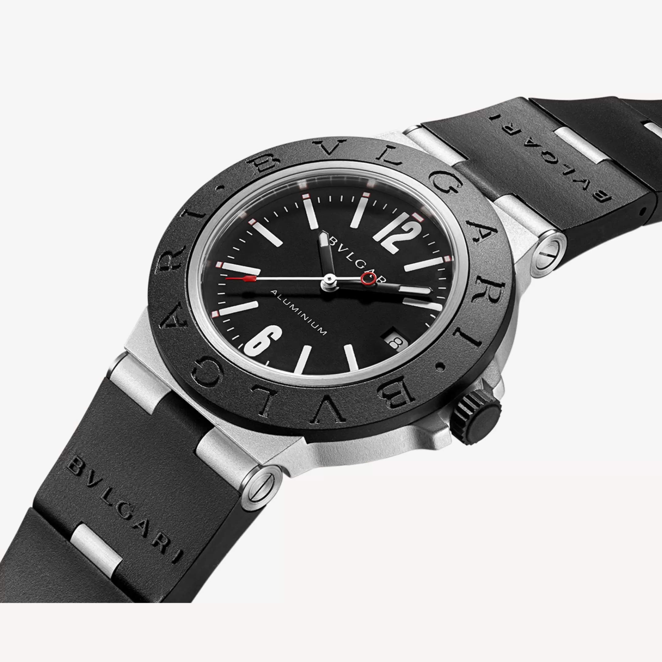 BVLGARI Aluminium Uhr Schwarz Cheap