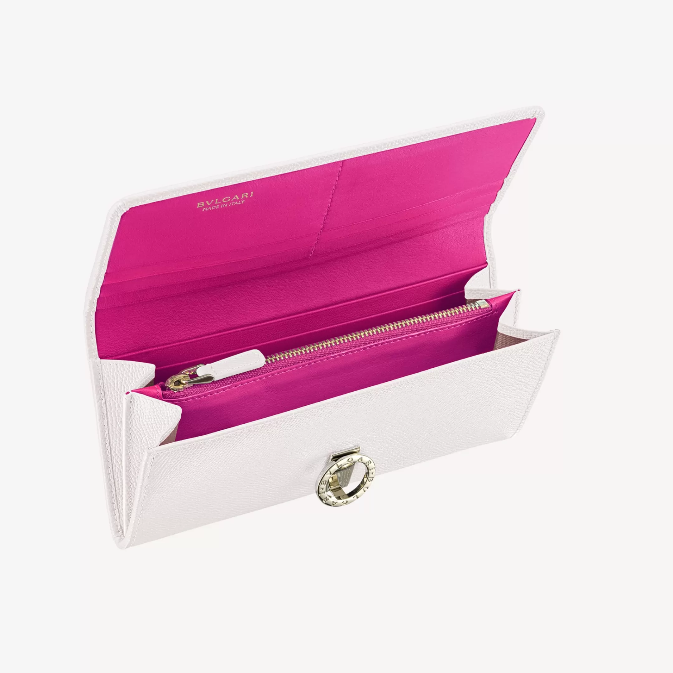 BVLGARI Groses Portemonnaie Weiss Hot