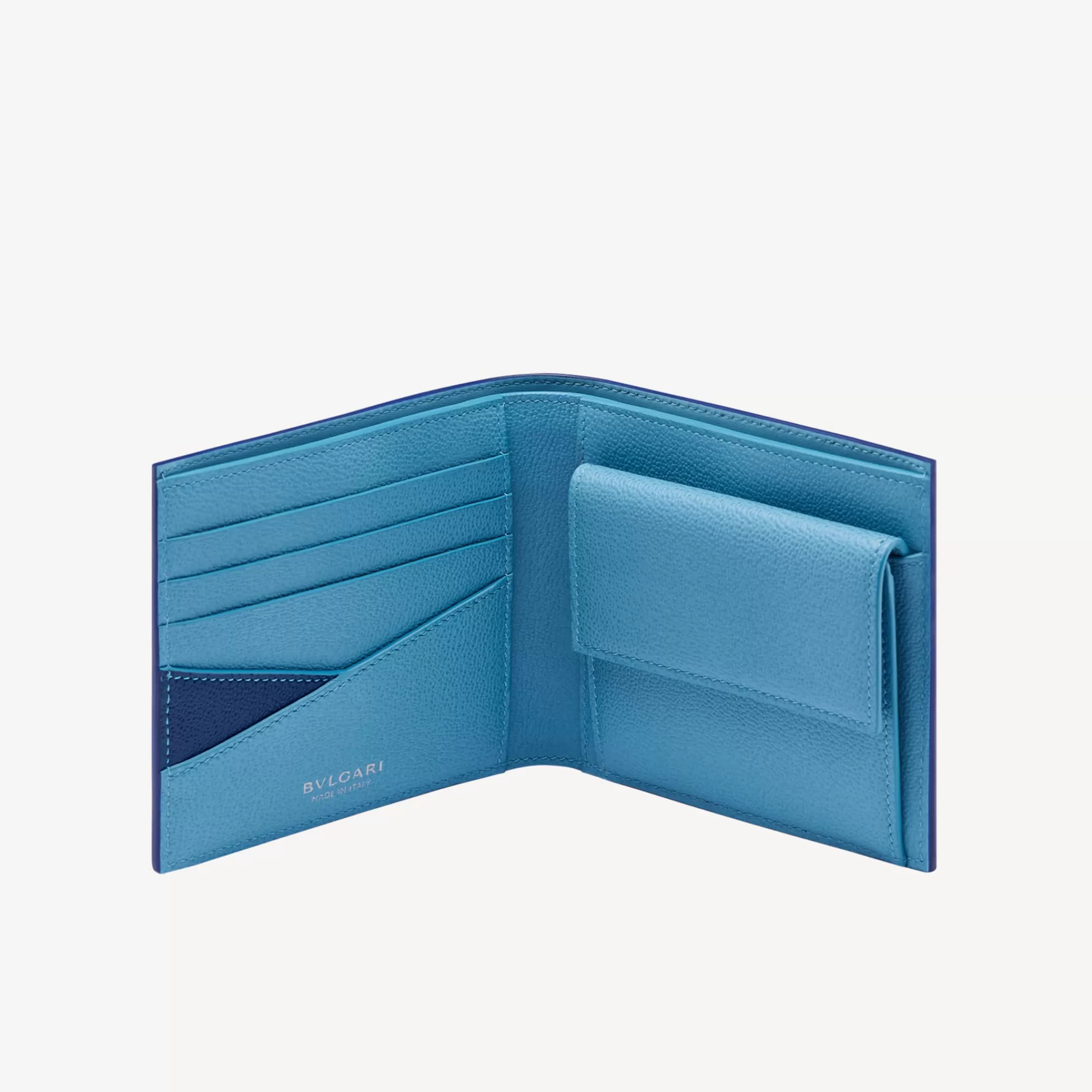 BVLGARI Man Bifold Portemonnaie Blau Sale