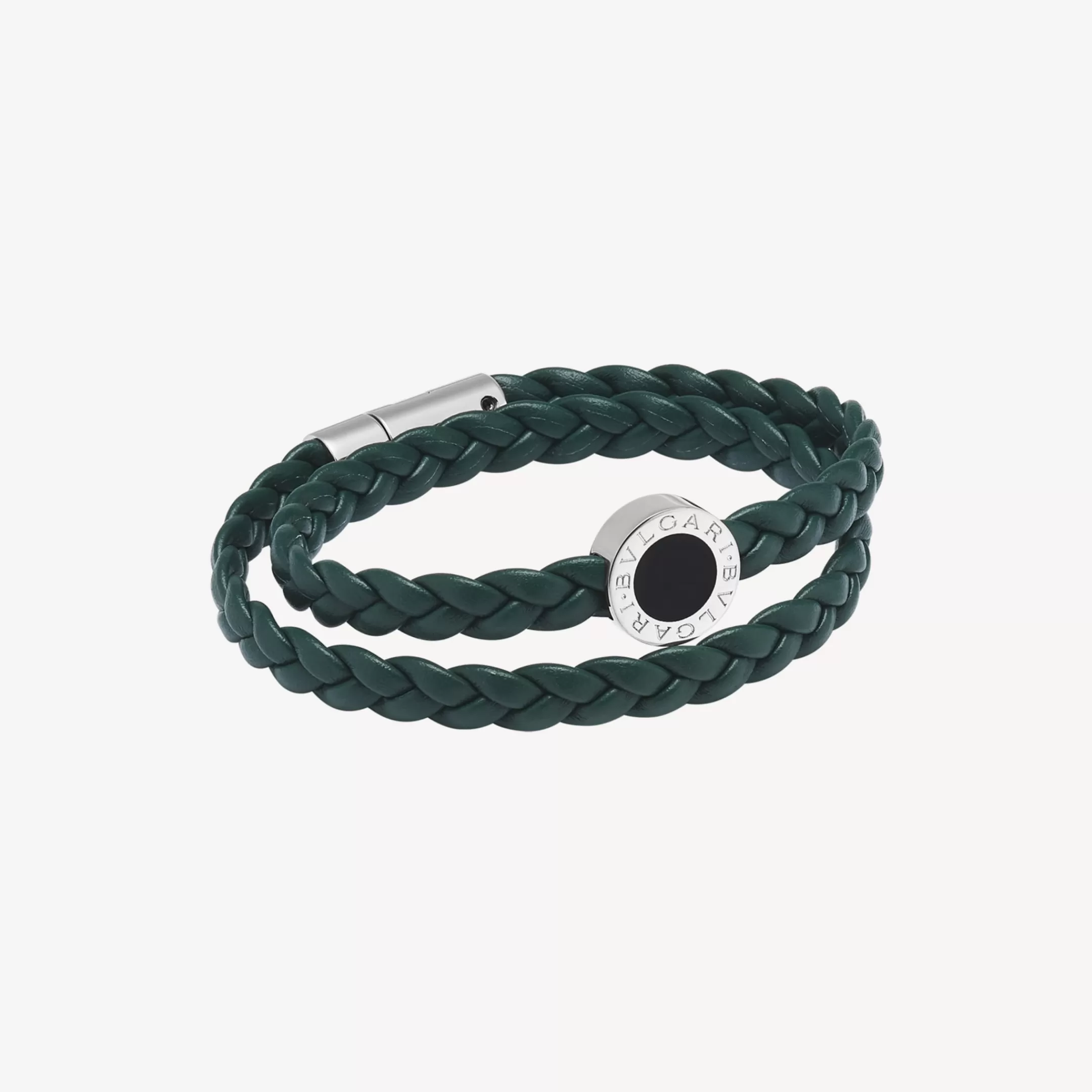 BVLGARI Man Lederarmband Grun Cheap