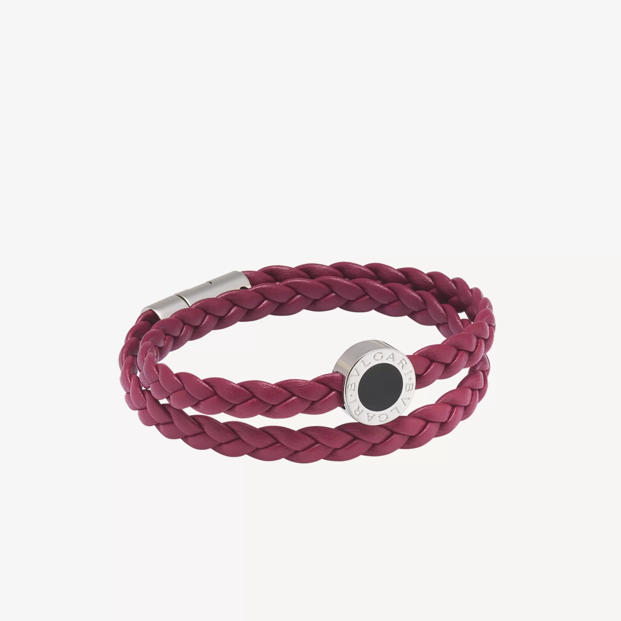BVLGARI Man Lederarmband Rot Outlet