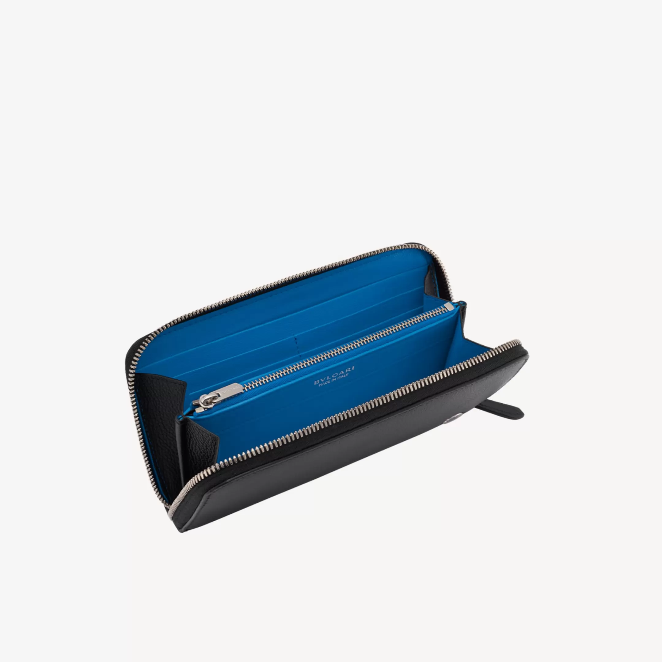 BVLGARI Man Portemonnaie Mit Reisverschluss Schwarz Flash Sale