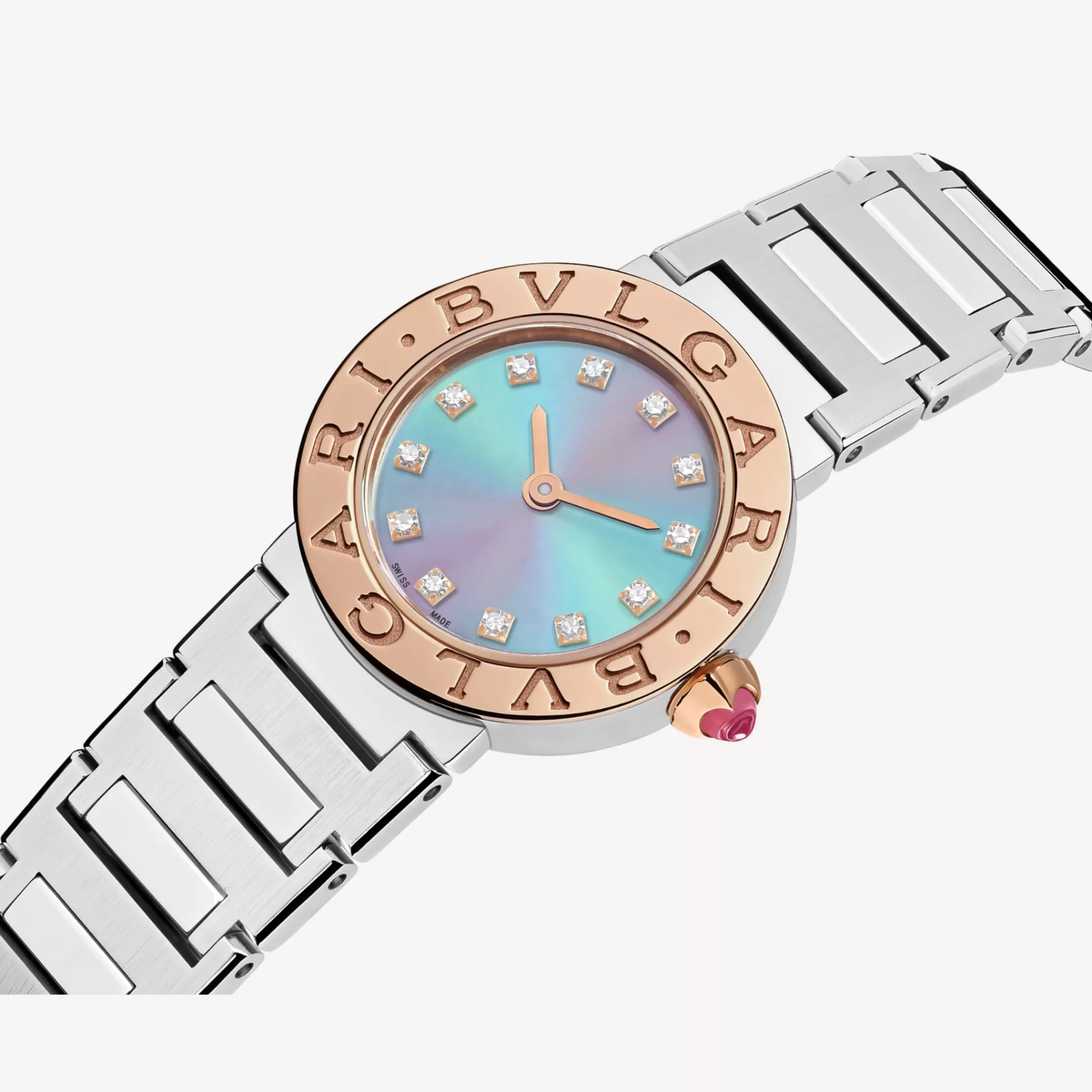 BVLGARI Uhr Silber/Rosa Cheap