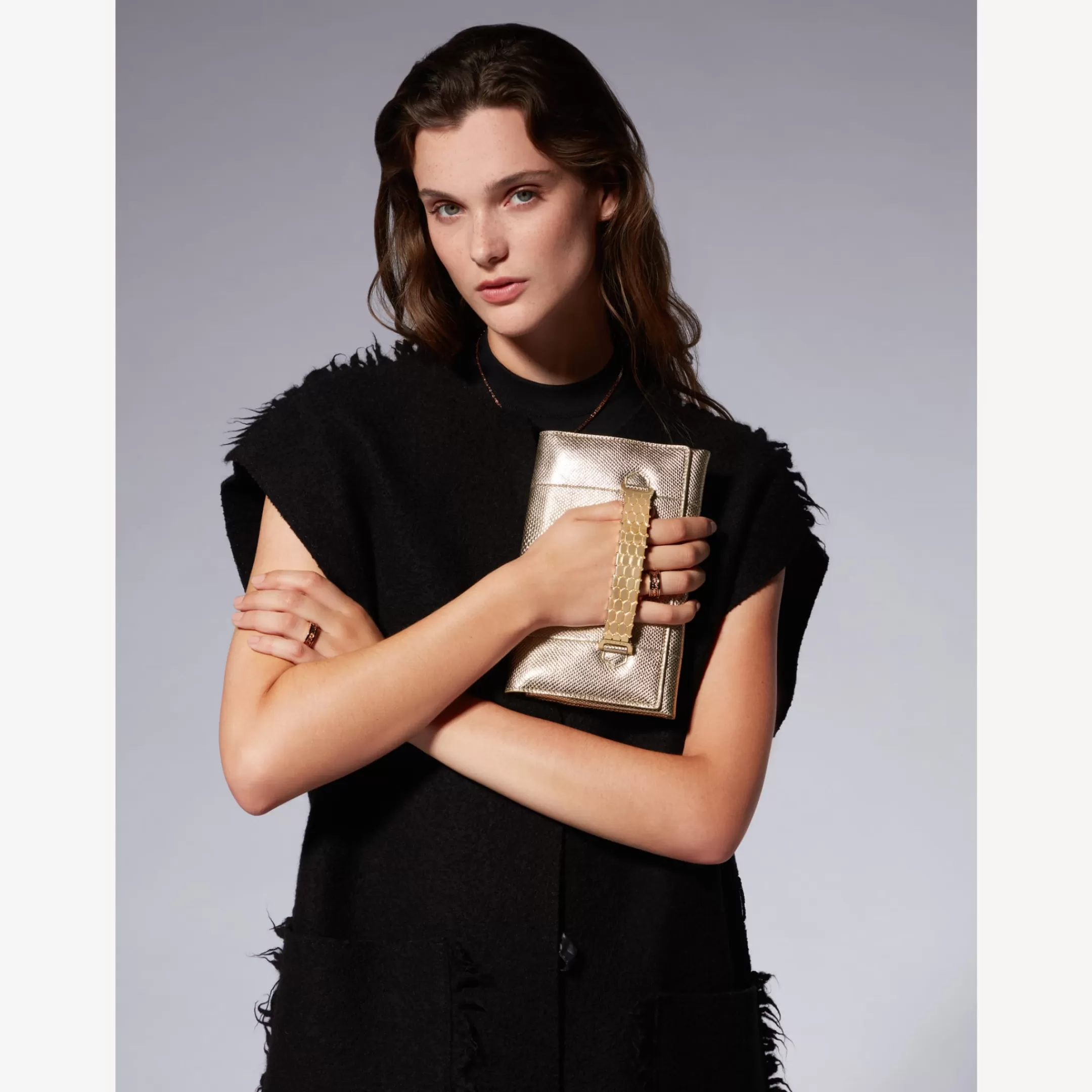 BVLGARI Cocktail Clutch Helles Gold Outlet