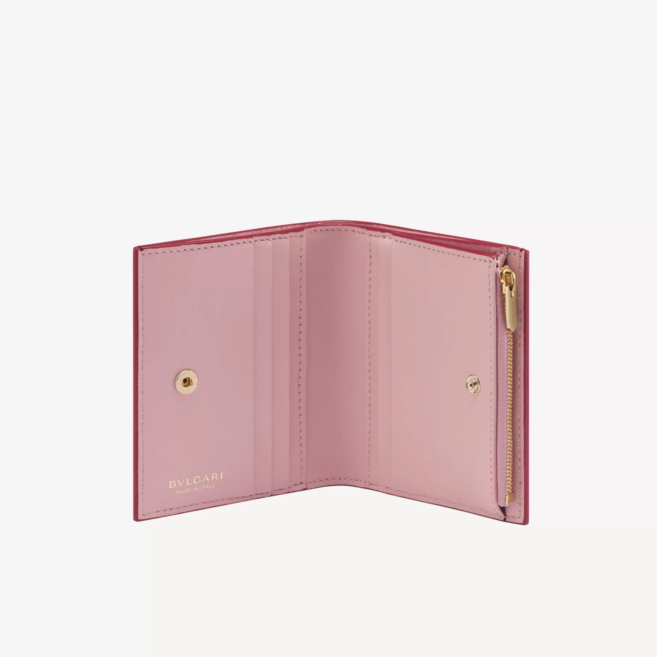 BVLGARI Logo Infinitum Bifold Portemonnaie Rot Best