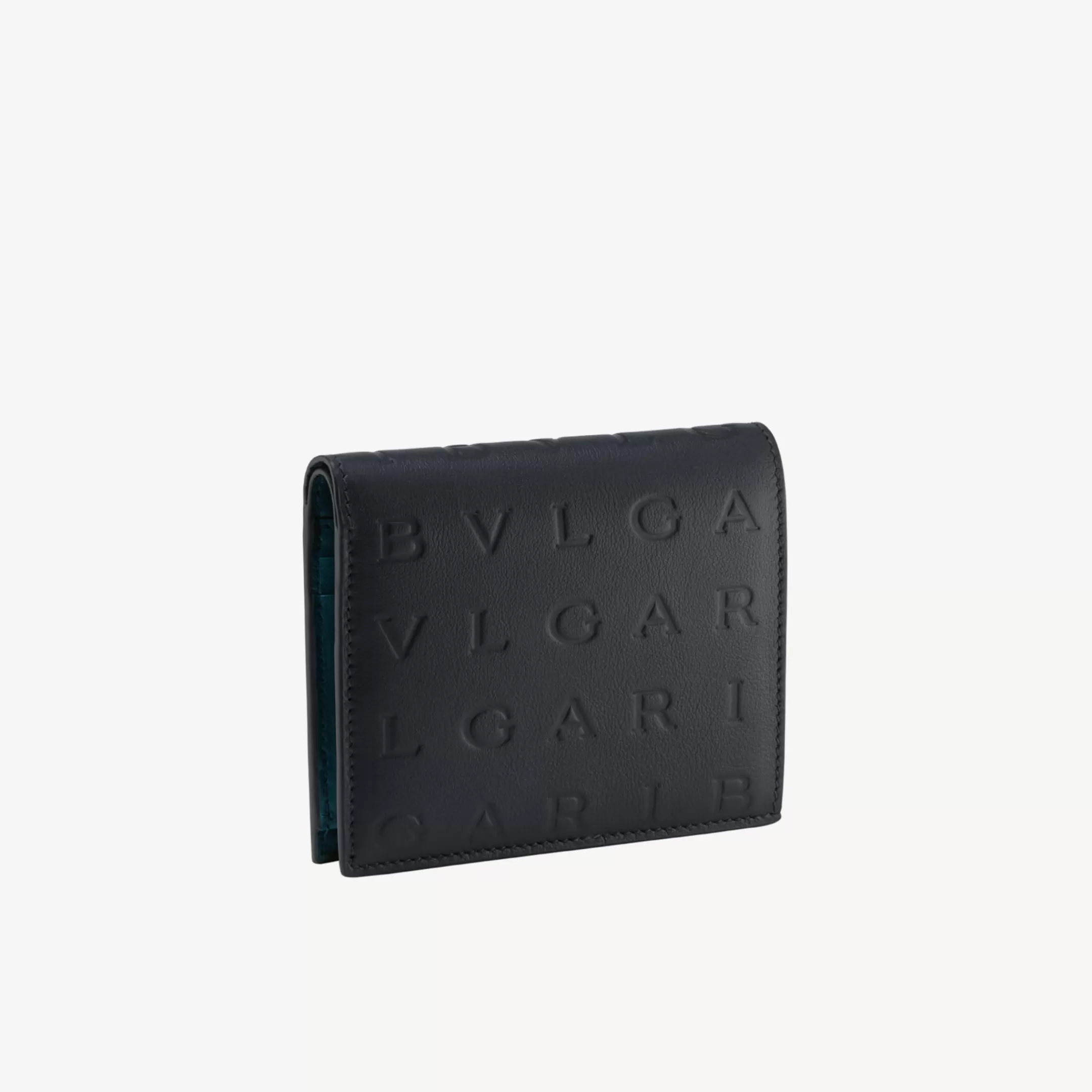 BVLGARI Logo Infinitum Kompaktes Portemonnaie Schwarz Best
