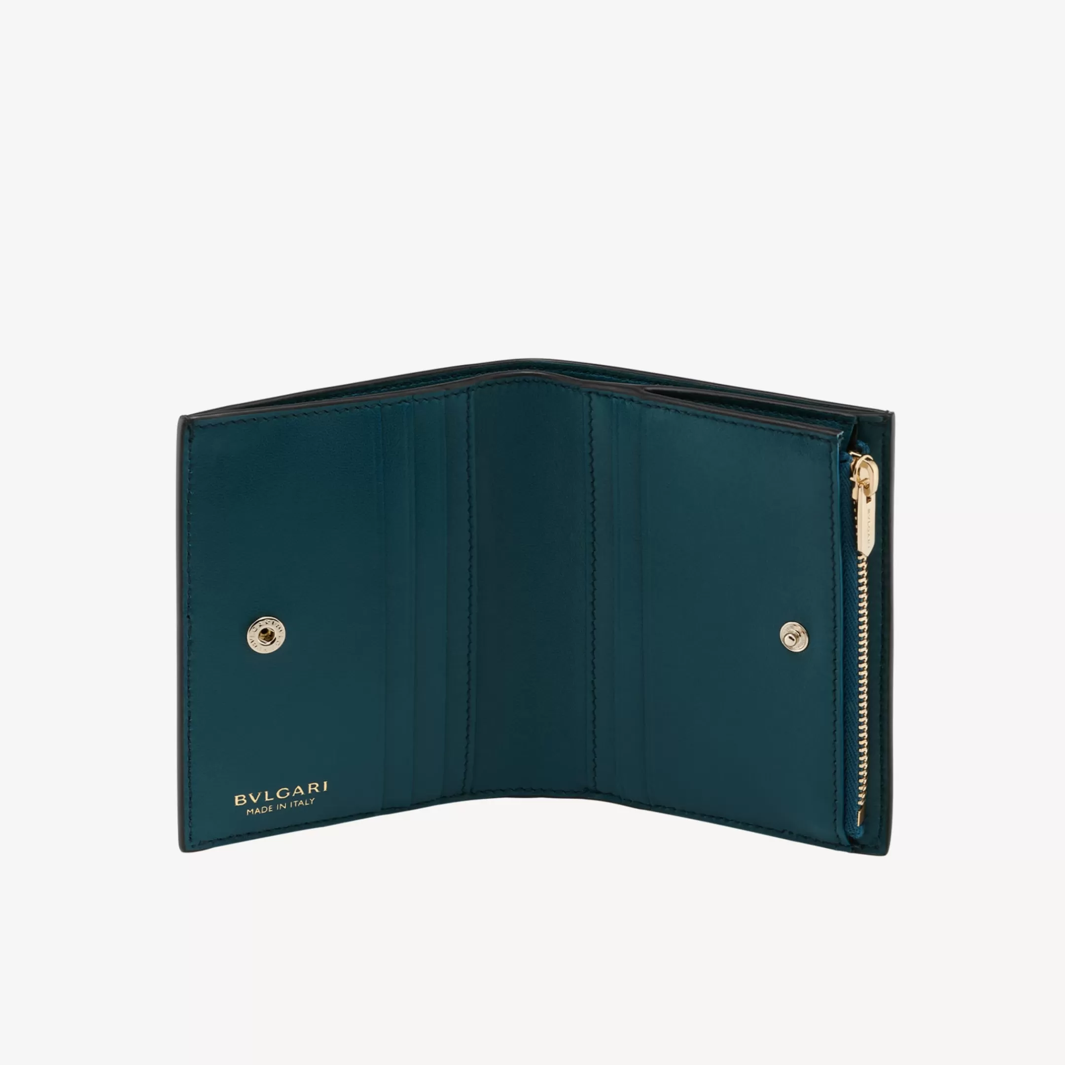 BVLGARI Logo Infinitum Kompaktes Portemonnaie Schwarz Best