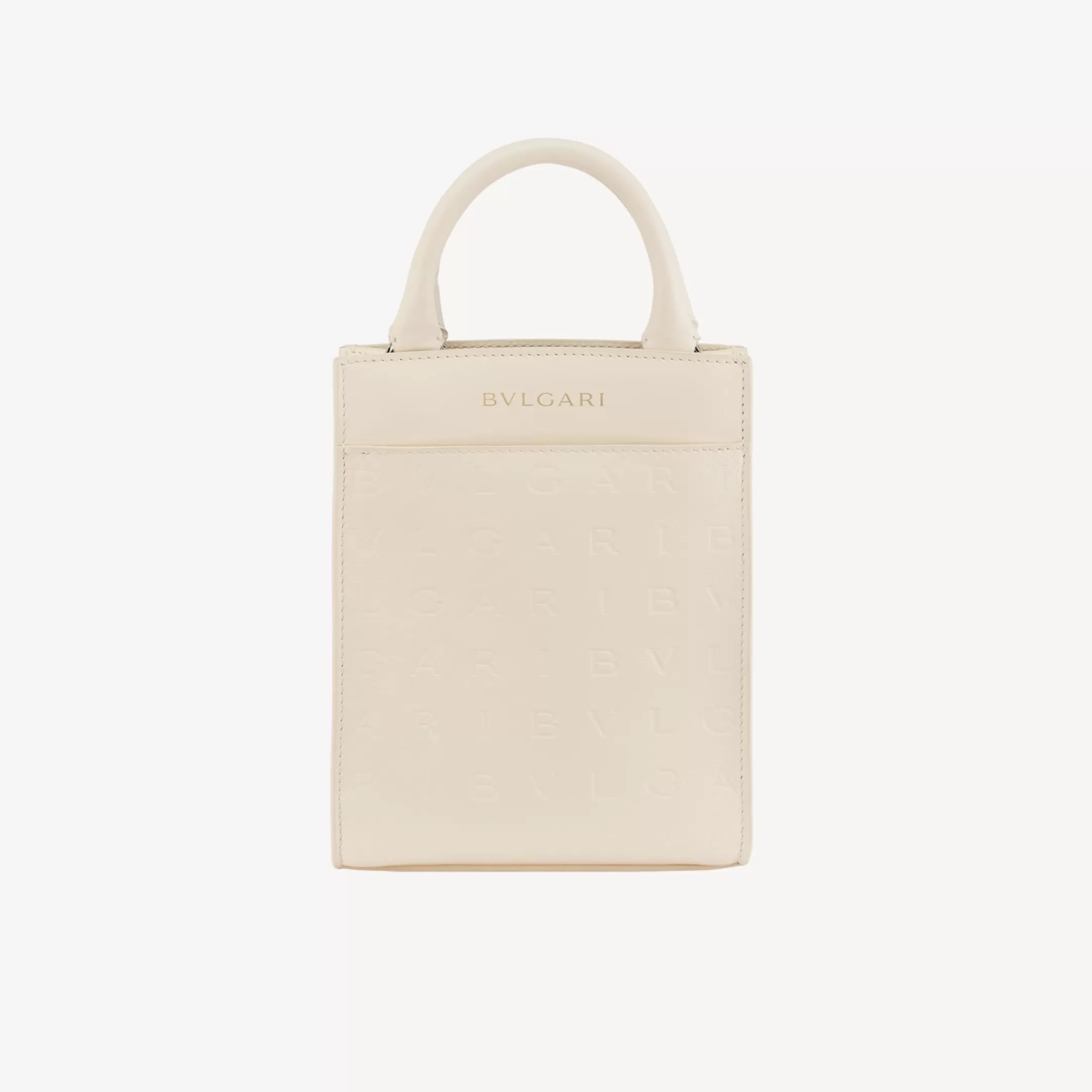 BVLGARI Logo Infinitum Mini-Tragetasche Elfenbein Hot