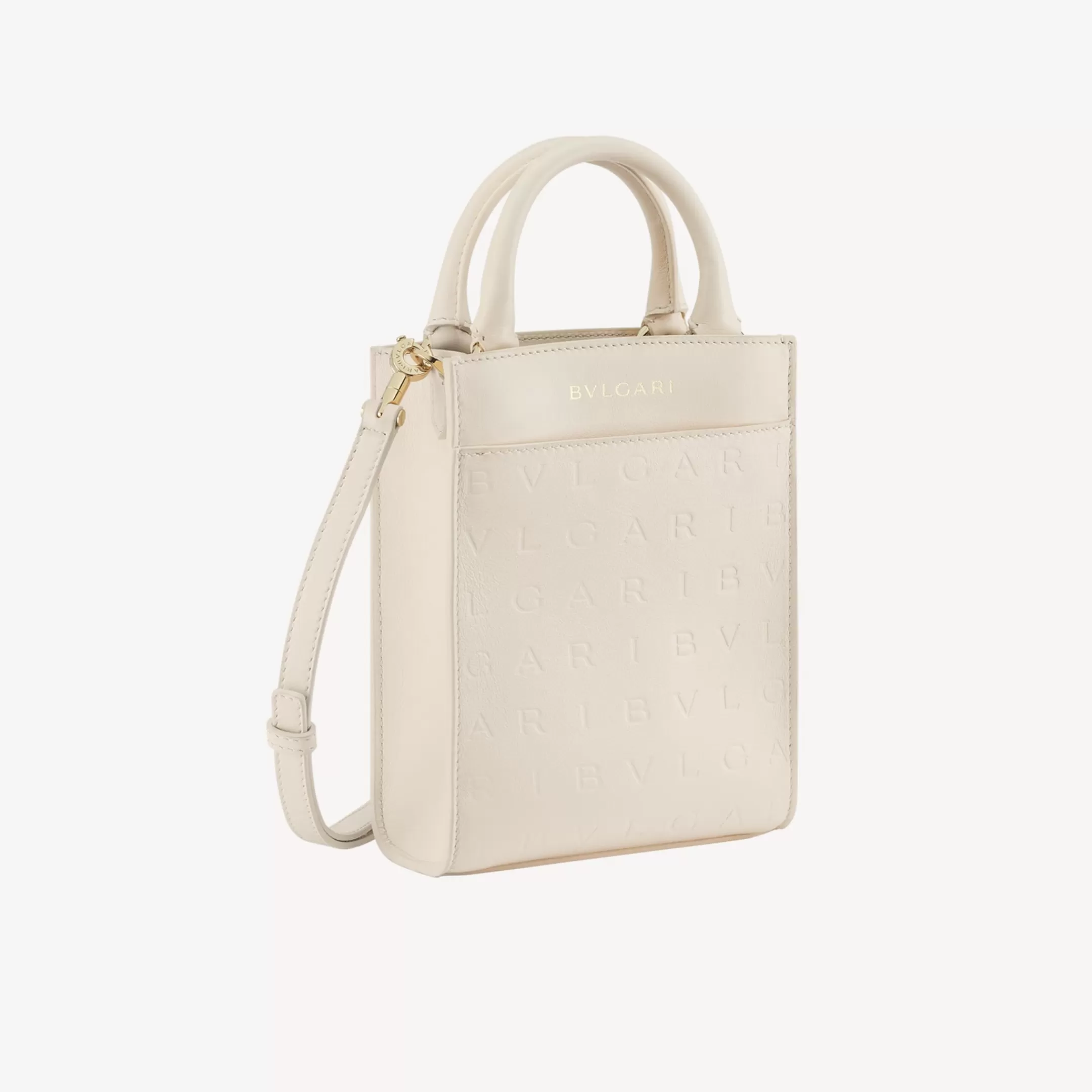 BVLGARI Logo Infinitum Mini-Tragetasche Elfenbein Hot