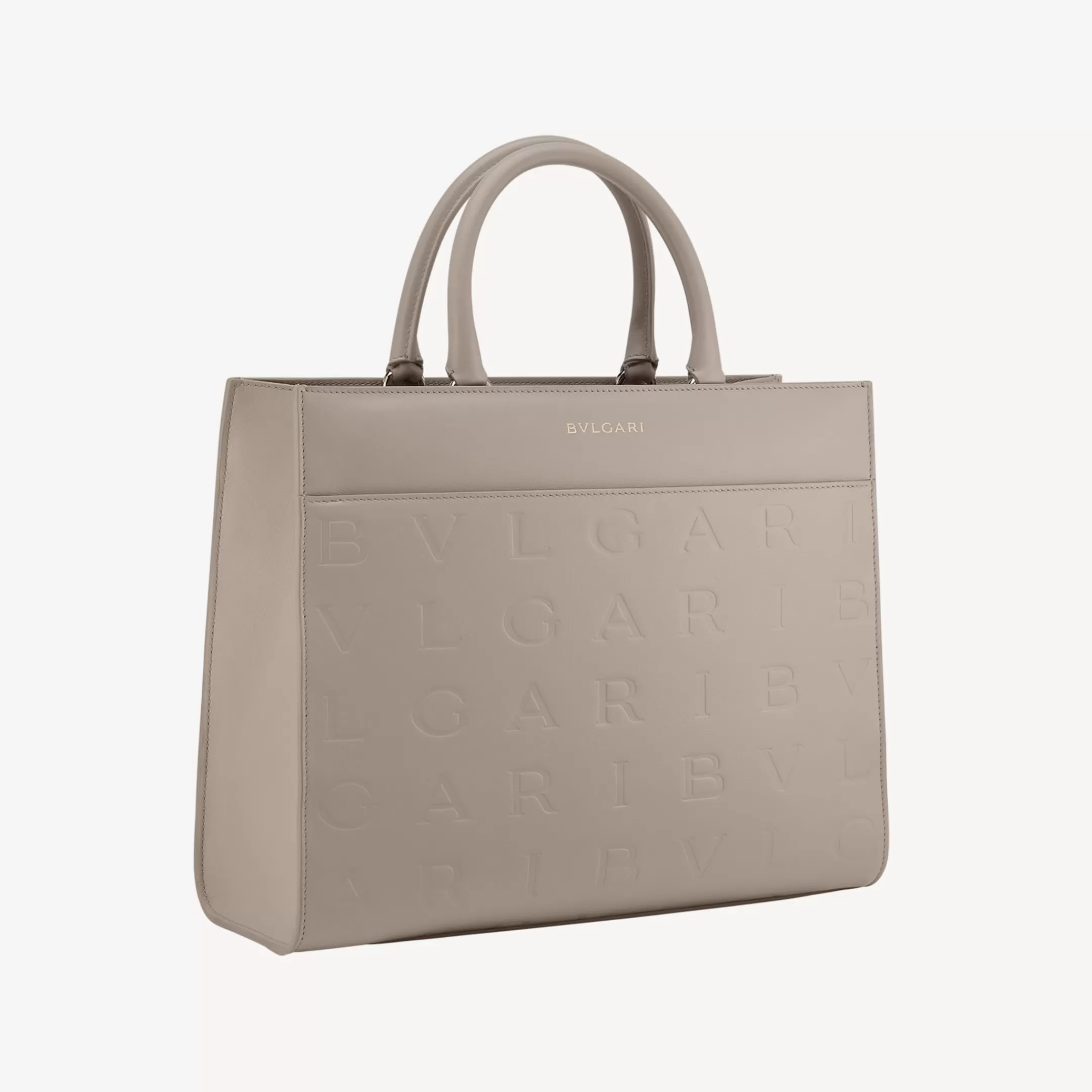 BVLGARI Logo Infinitum Tragetasche Grau Clearance