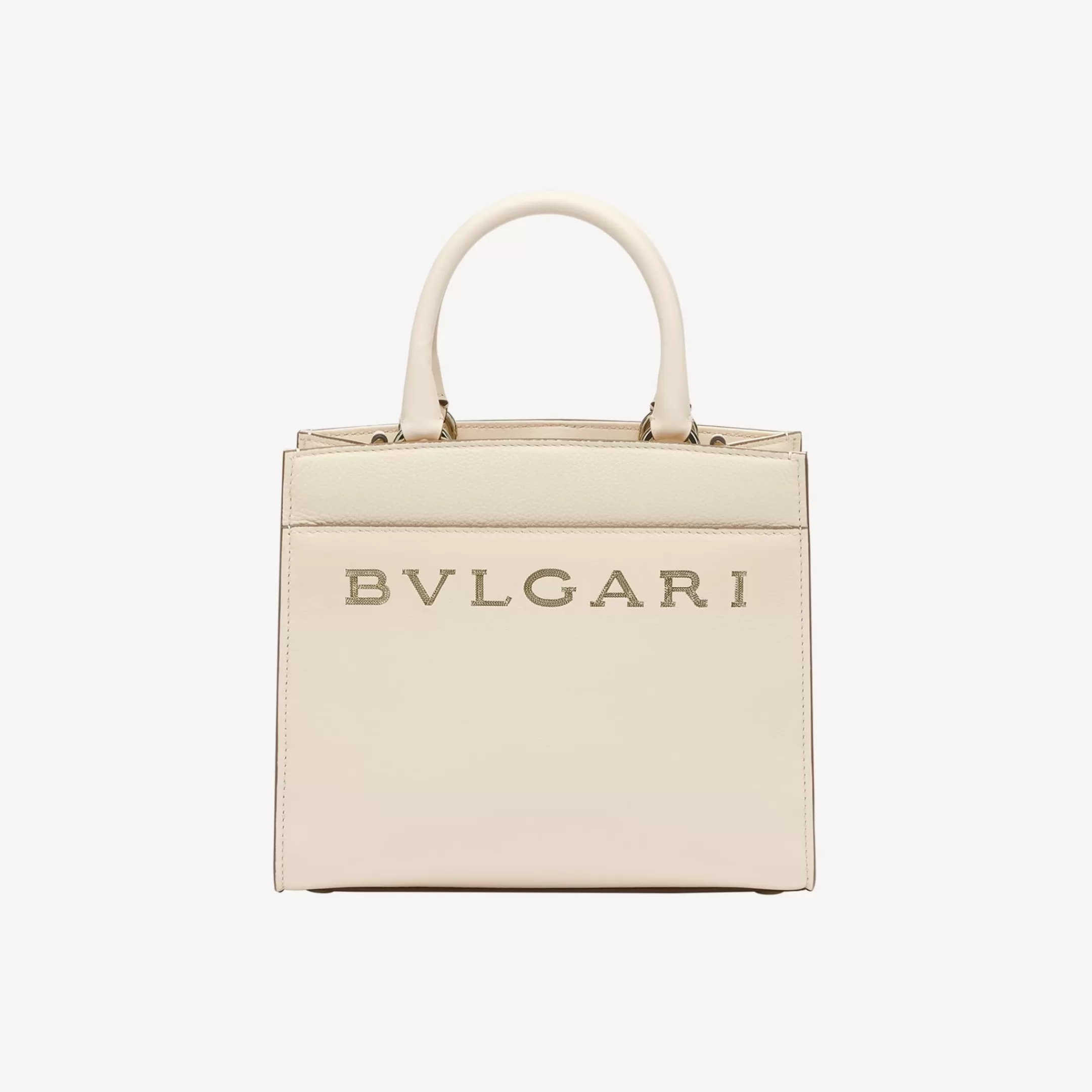 BVLGARI Logo Tragetasche Elfenbein Discount