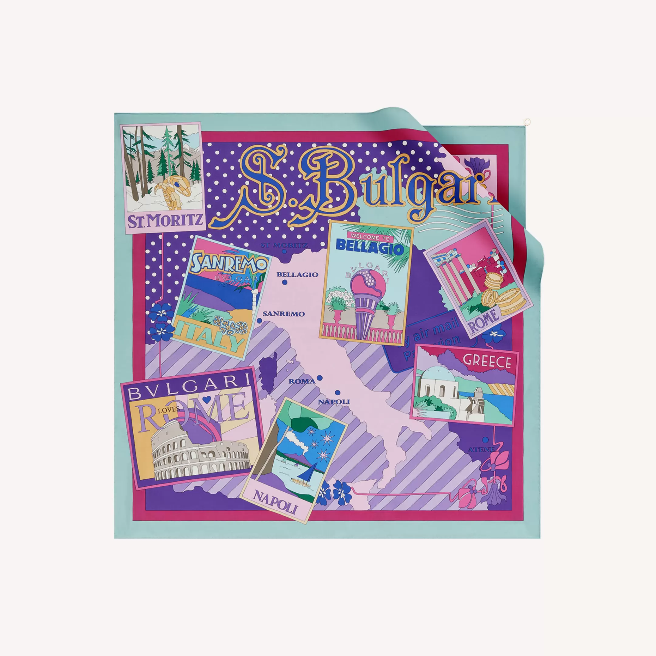 BVLGARI Heritage Halstuch Violett Best