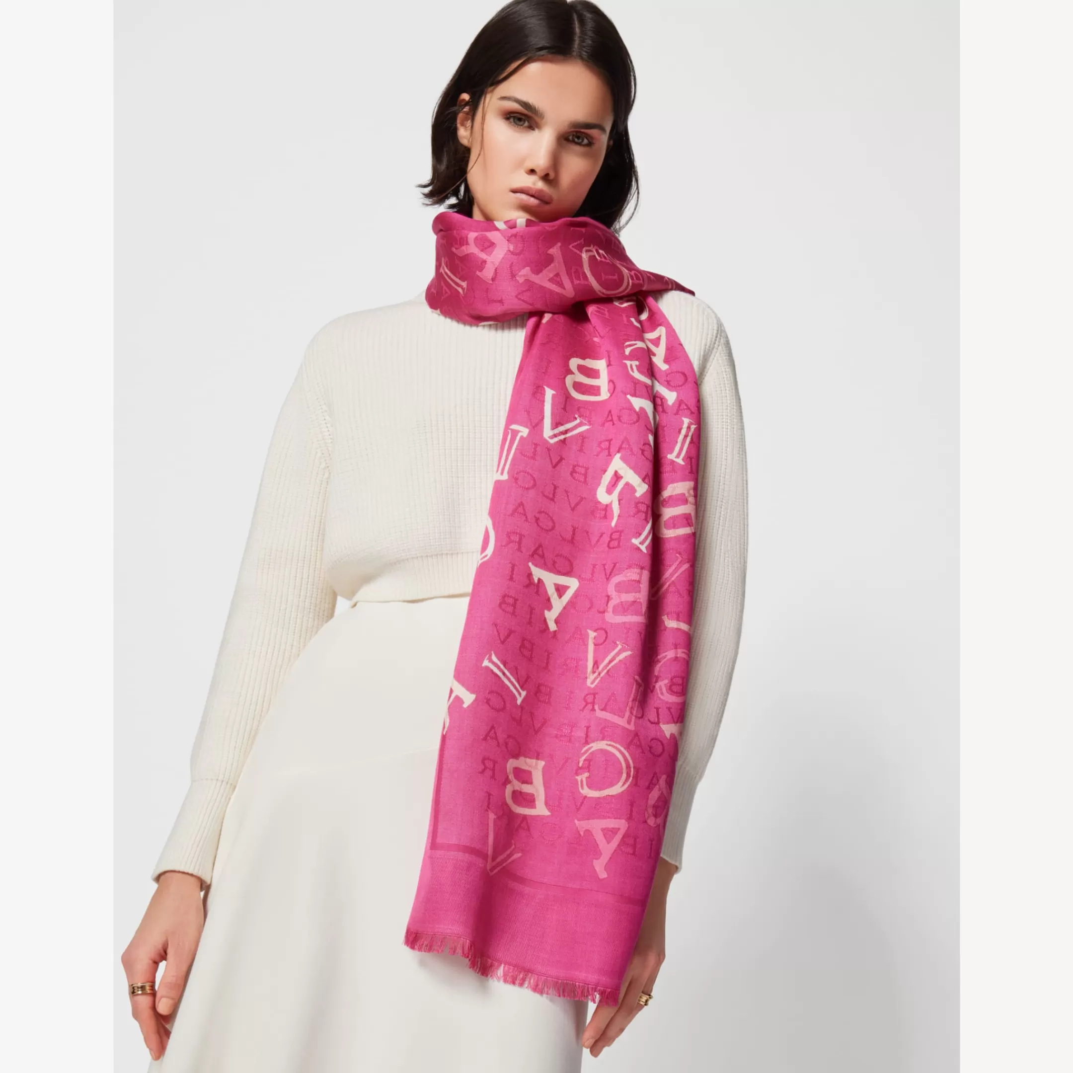 BVLGARI Logomania Stola Rosa Cheap