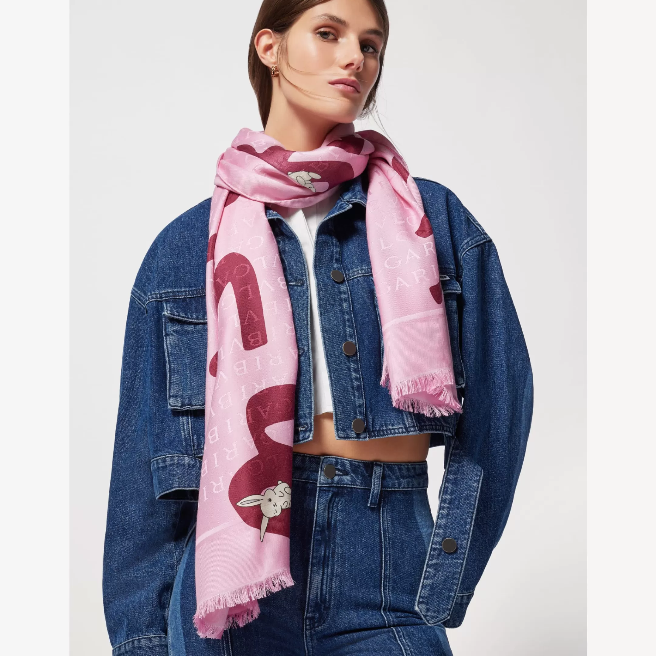 BVLGARI Logomania Stola Rosa Discount