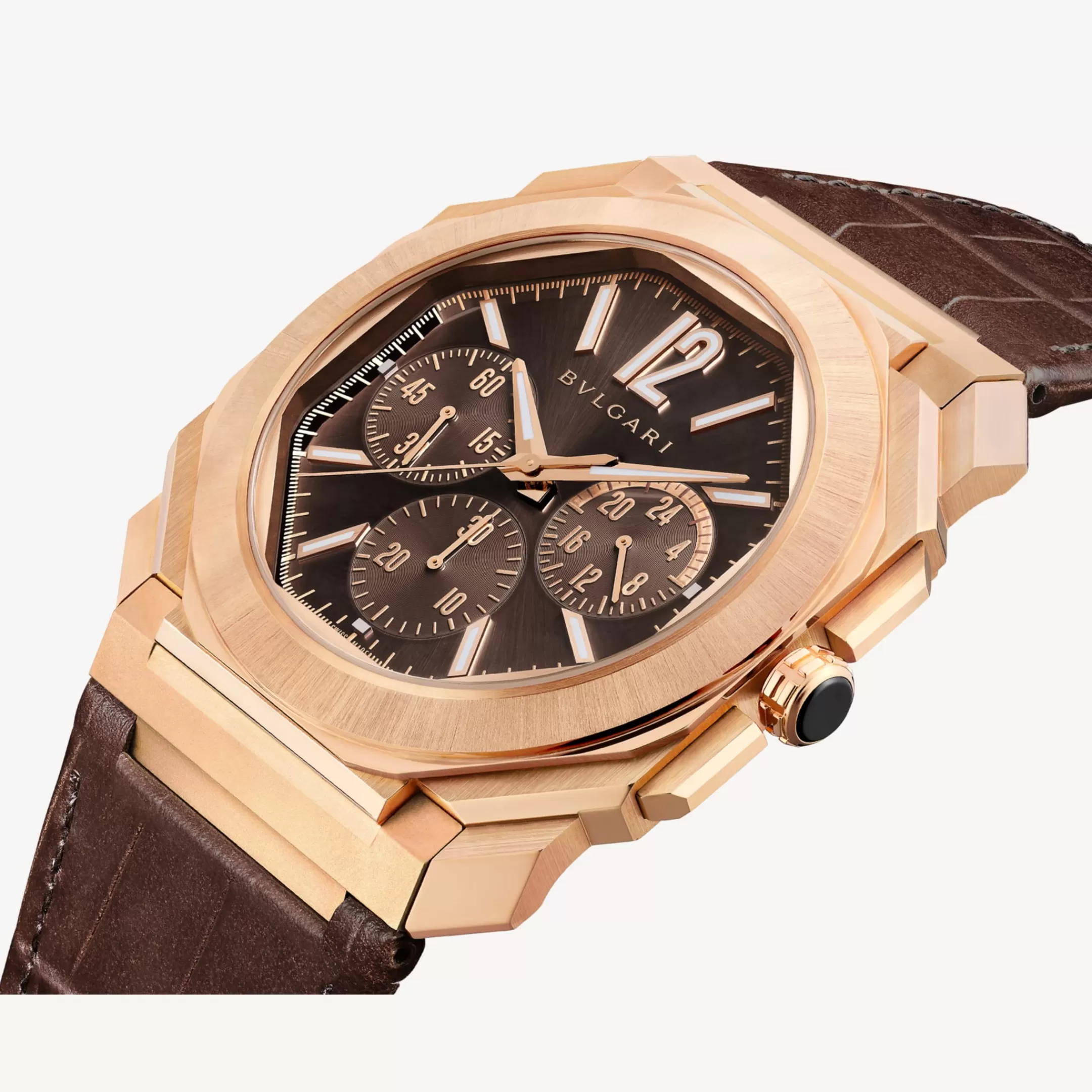 BVLGARI Octo Finissimo Uhr Braun/Gold Best Sale