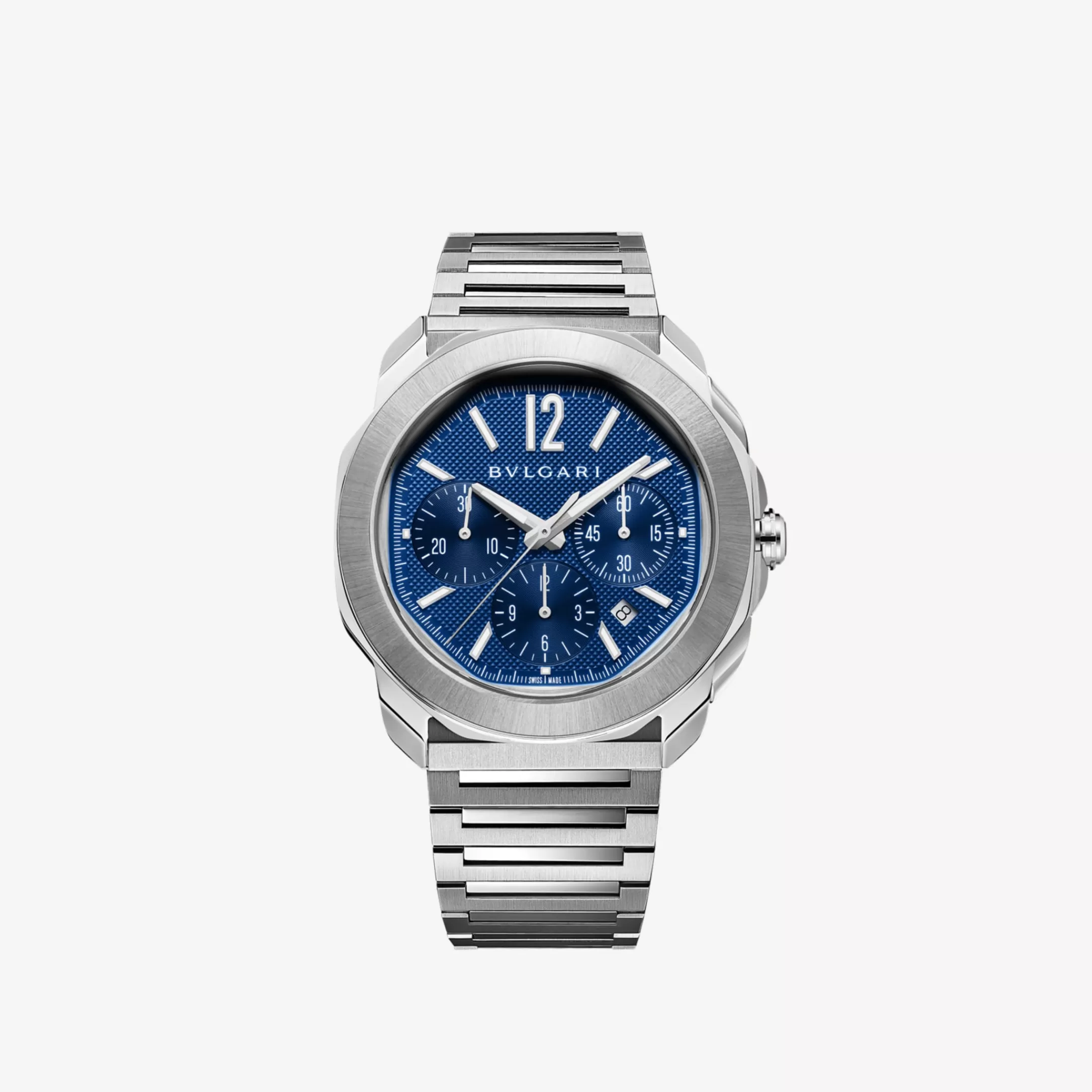 BVLGARI Octo Roma Uhr Blau/Silber Store