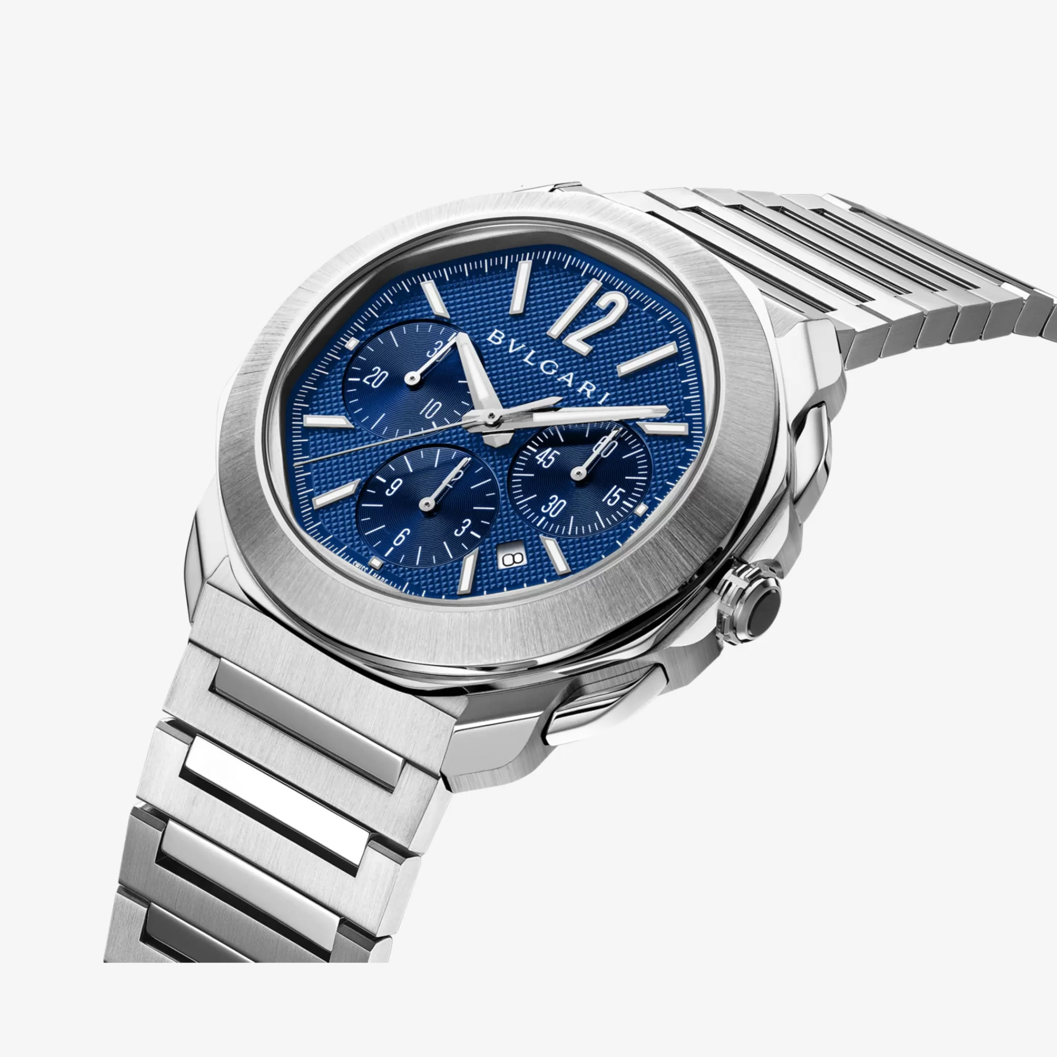 BVLGARI Octo Roma Uhr Blau/Silber Store