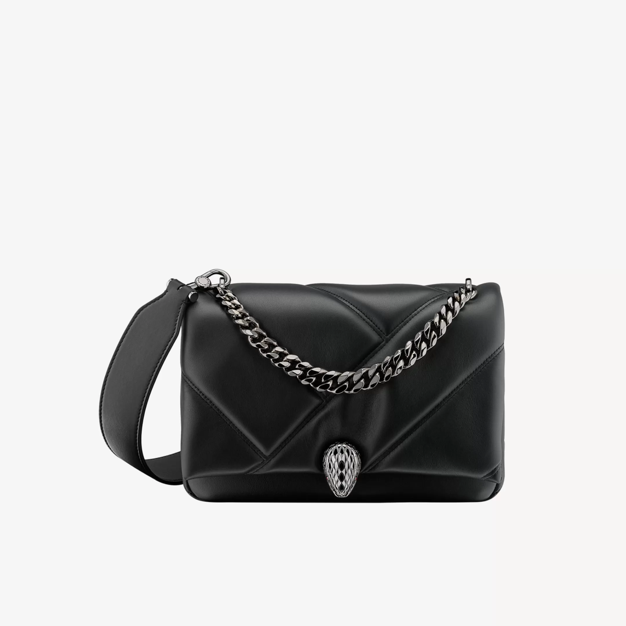 BVLGARI Serpenti Cabochon Crossbody-Tasche Schwarz Clearance
