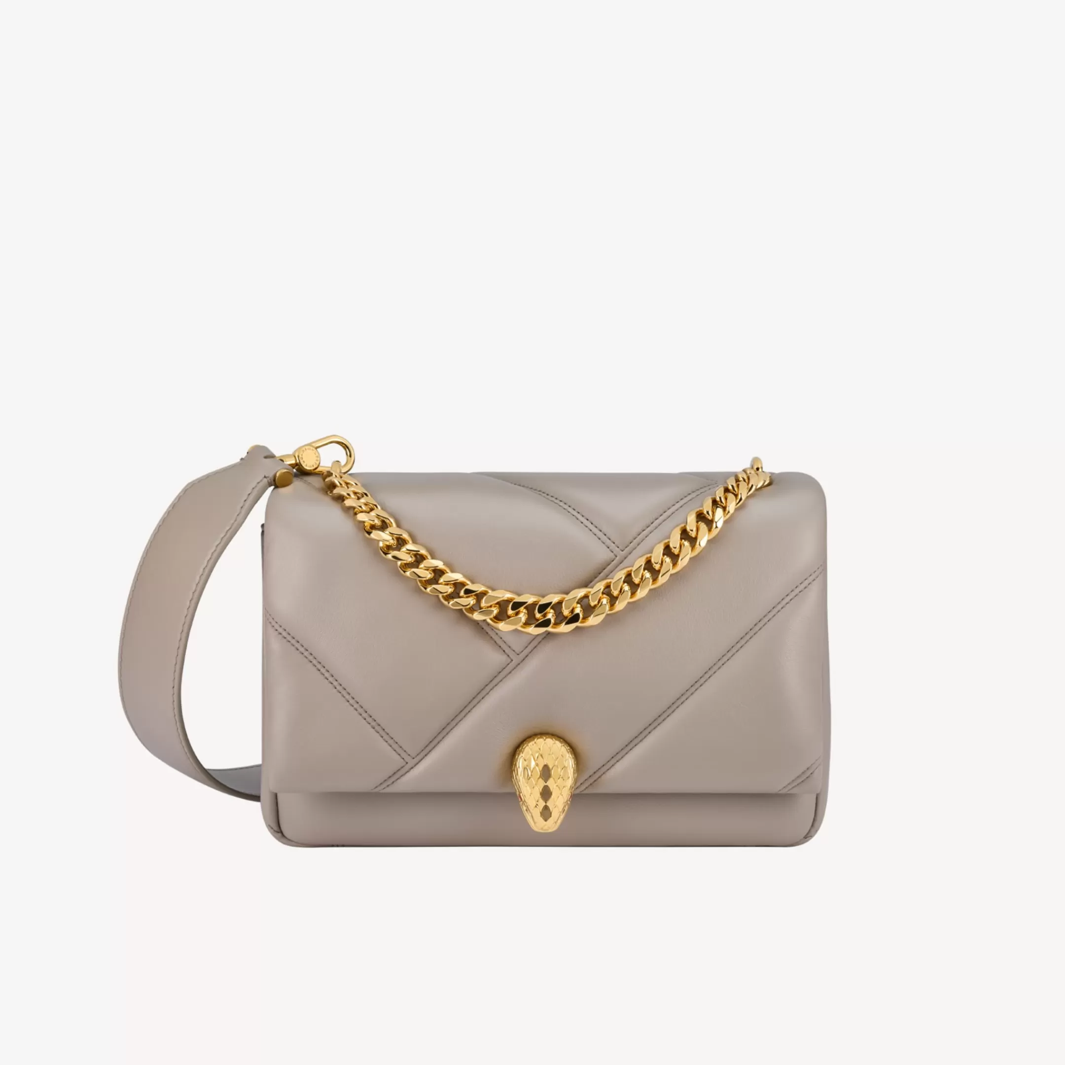 BVLGARI Serpenti Cabochon Crossbody-Tasche Grau New