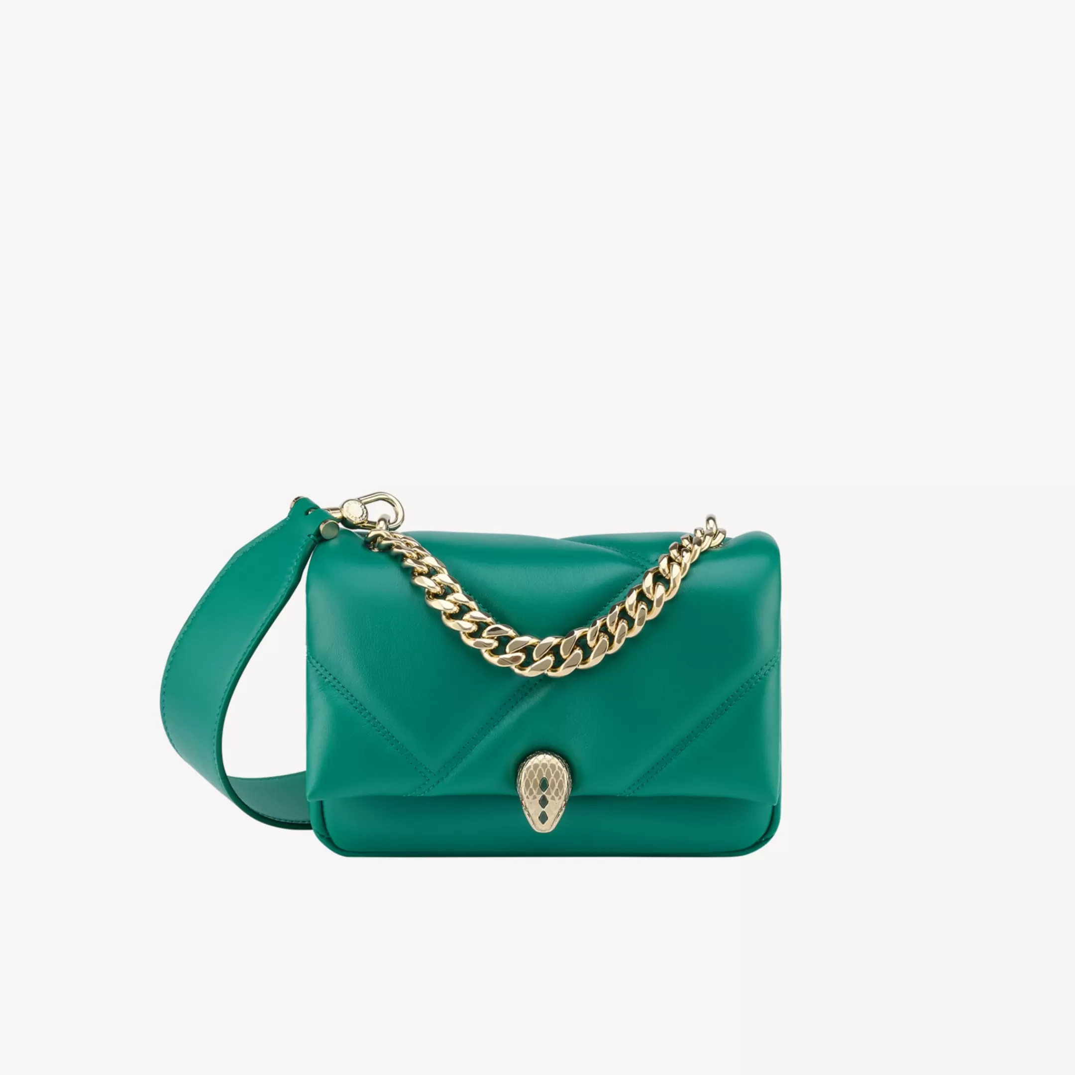 BVLGARI Serpenti Cabochon Maxi Chain Crossbody-Minitasche Grun Best