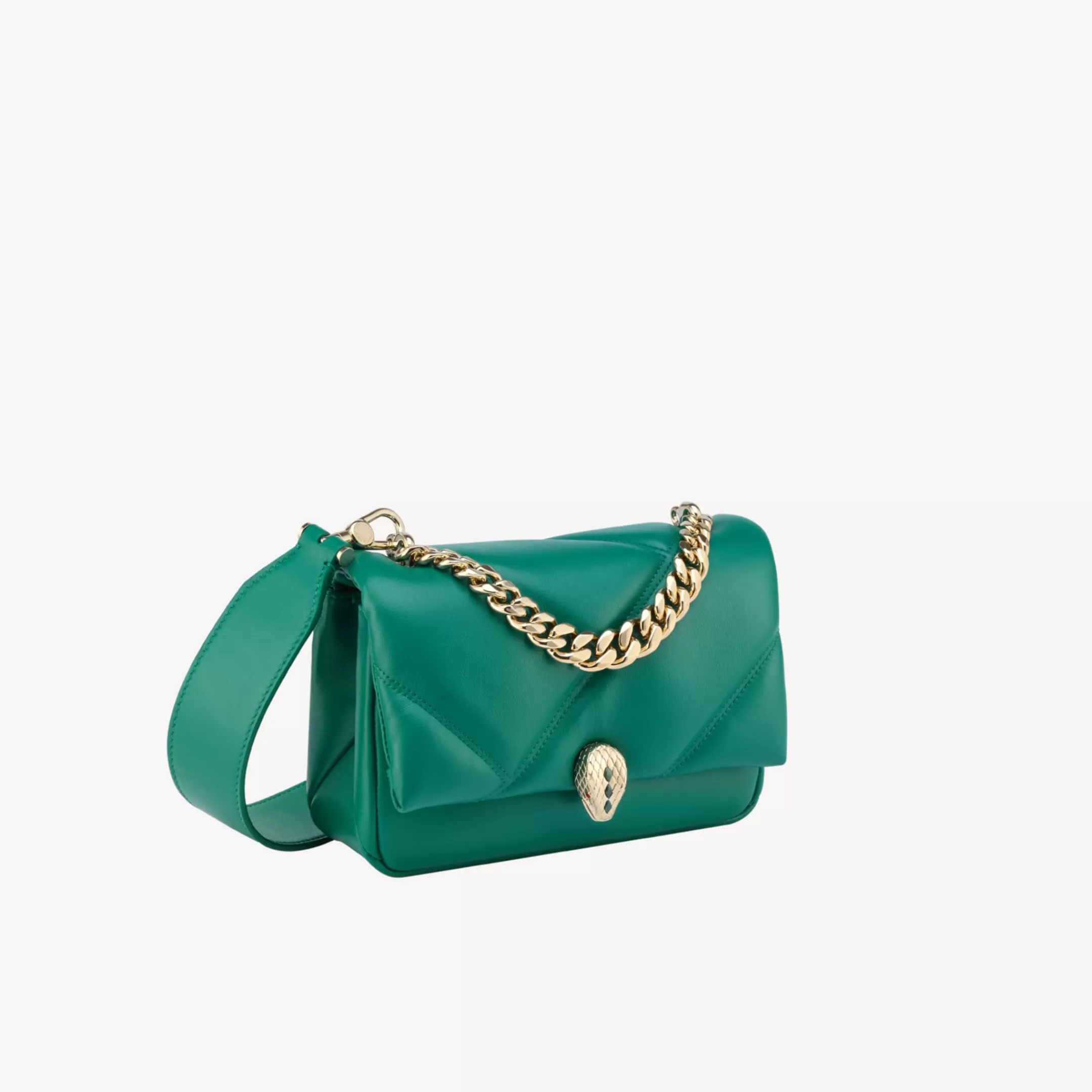 BVLGARI Serpenti Cabochon Maxi Chain Crossbody-Minitasche Grun Best