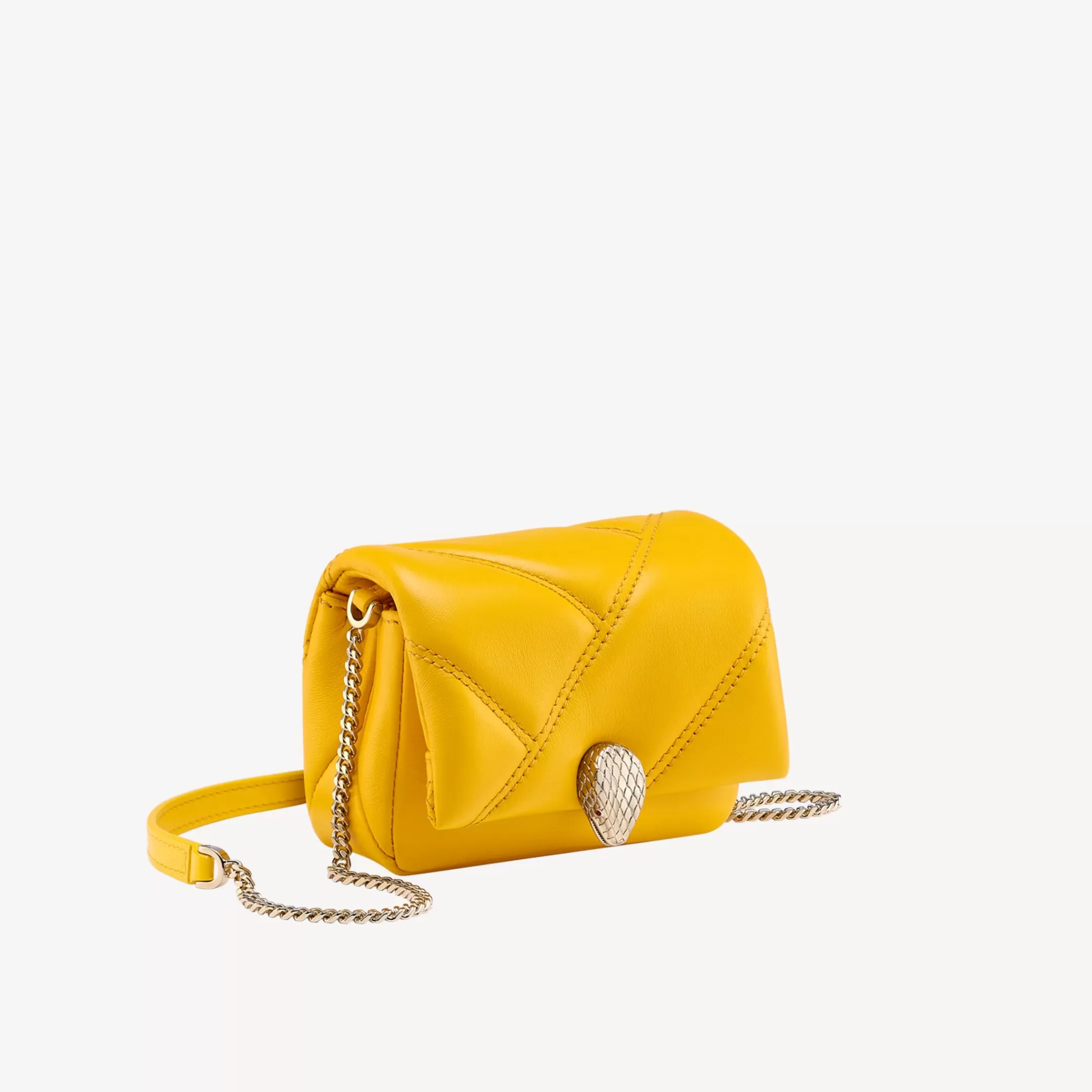 BVLGARI Serpenti Cabochon Micro Tasche Gelb Hot