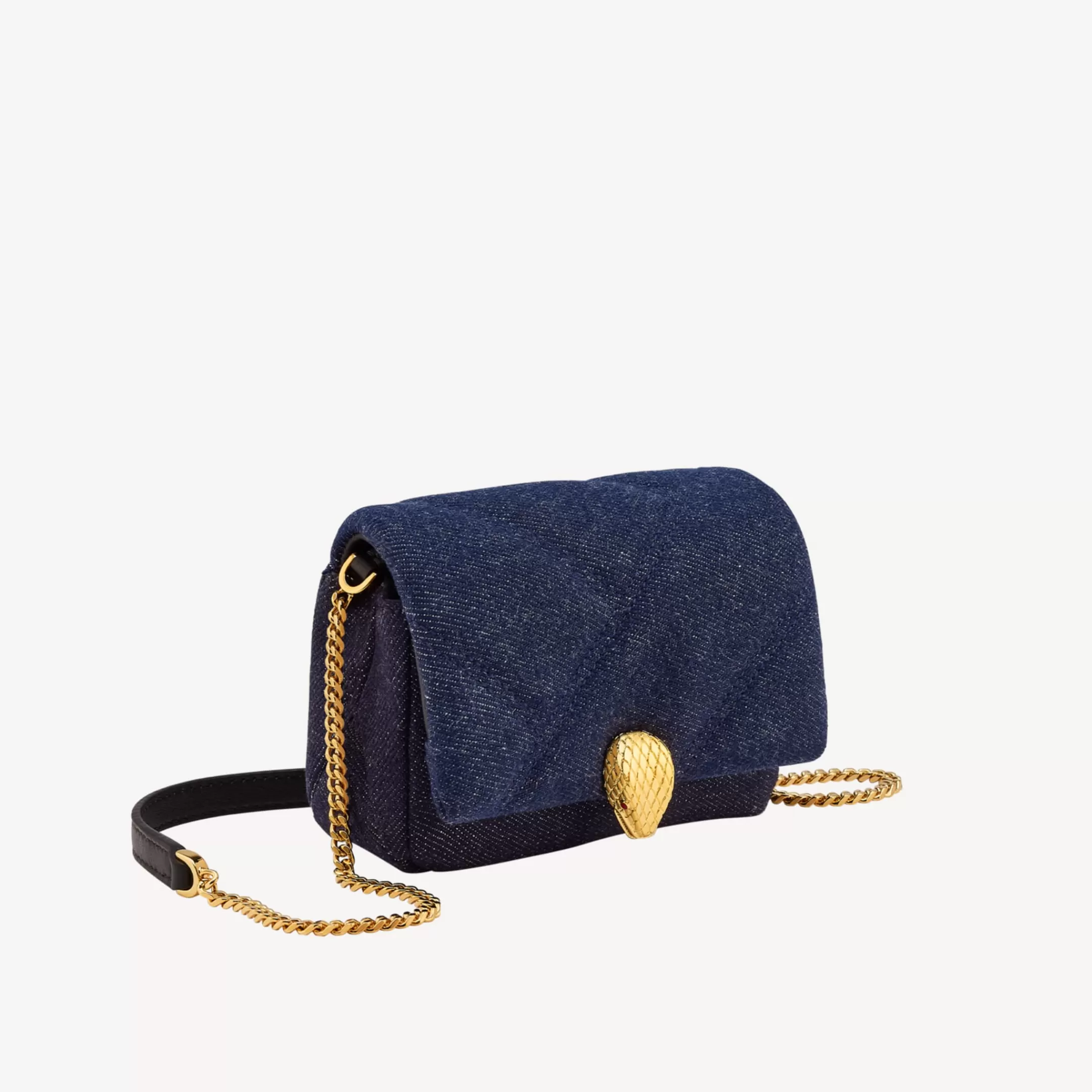 BVLGARI Serpenti Cabochon Micro Tasche Blau Cheap
