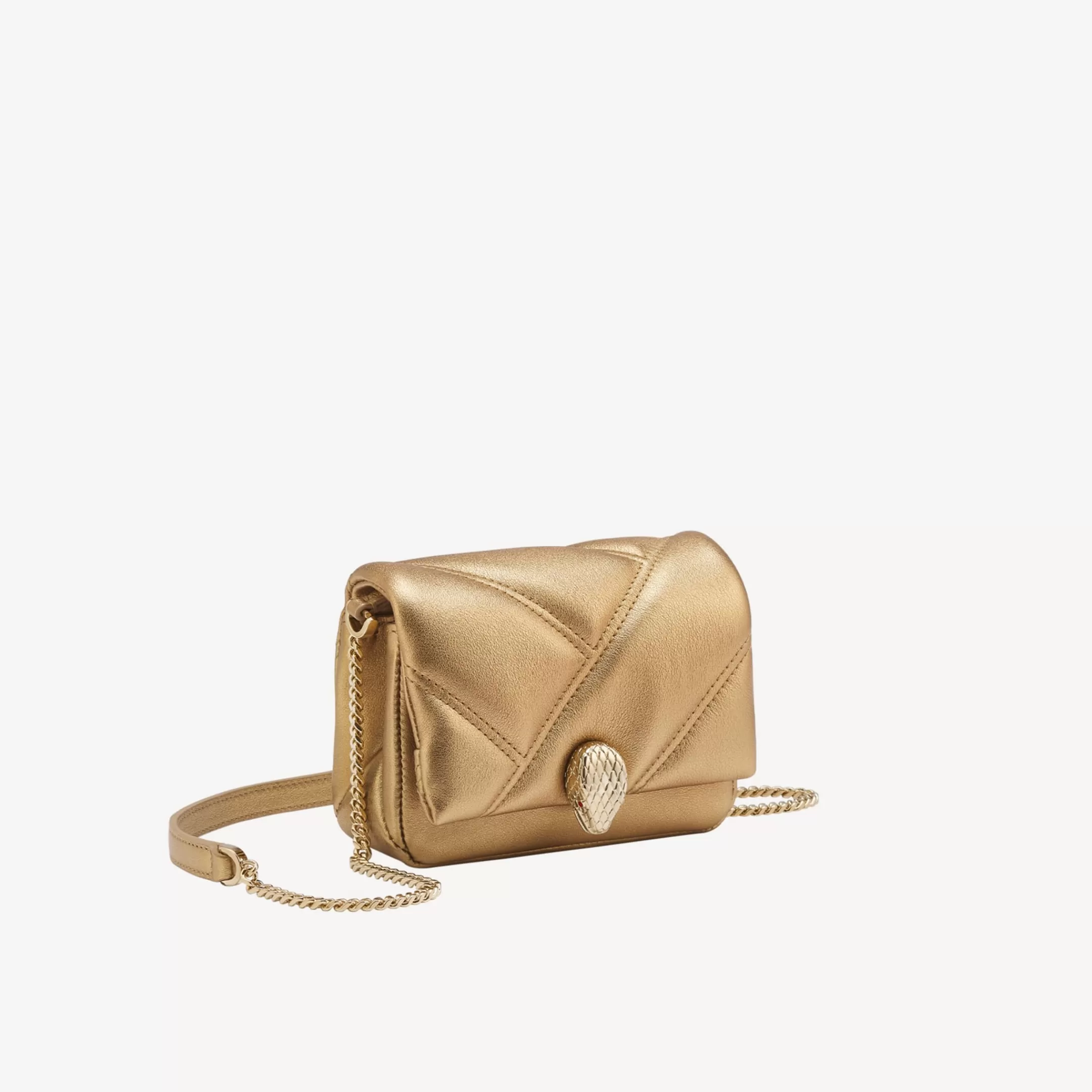 BVLGARI Serpenti Cabochon Micro Tasche Gold Cheap