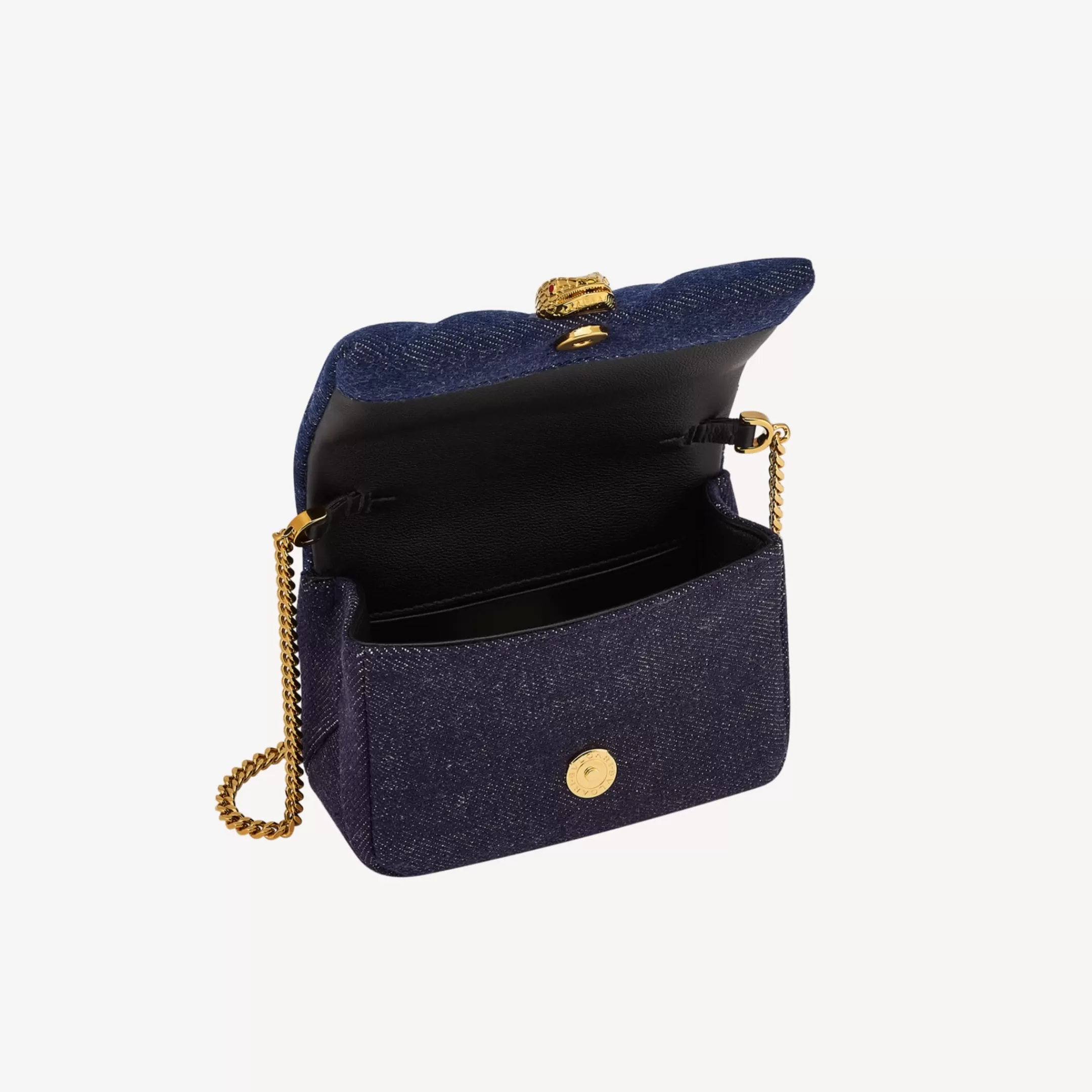 BVLGARI Serpenti Cabochon Micro Tasche Blau Cheap