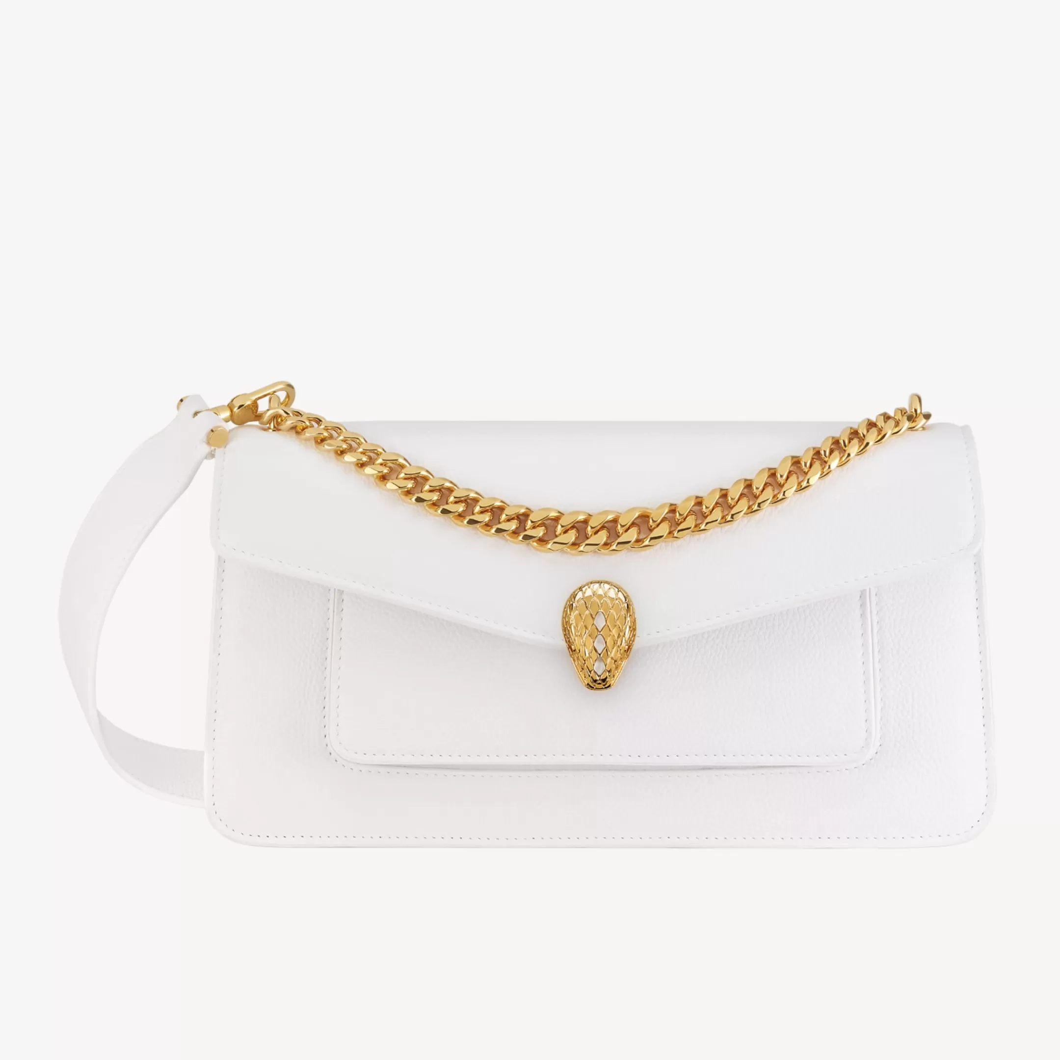 BVLGARI Serpenti East-West Maxi Chain Schultertasche Weiss Store