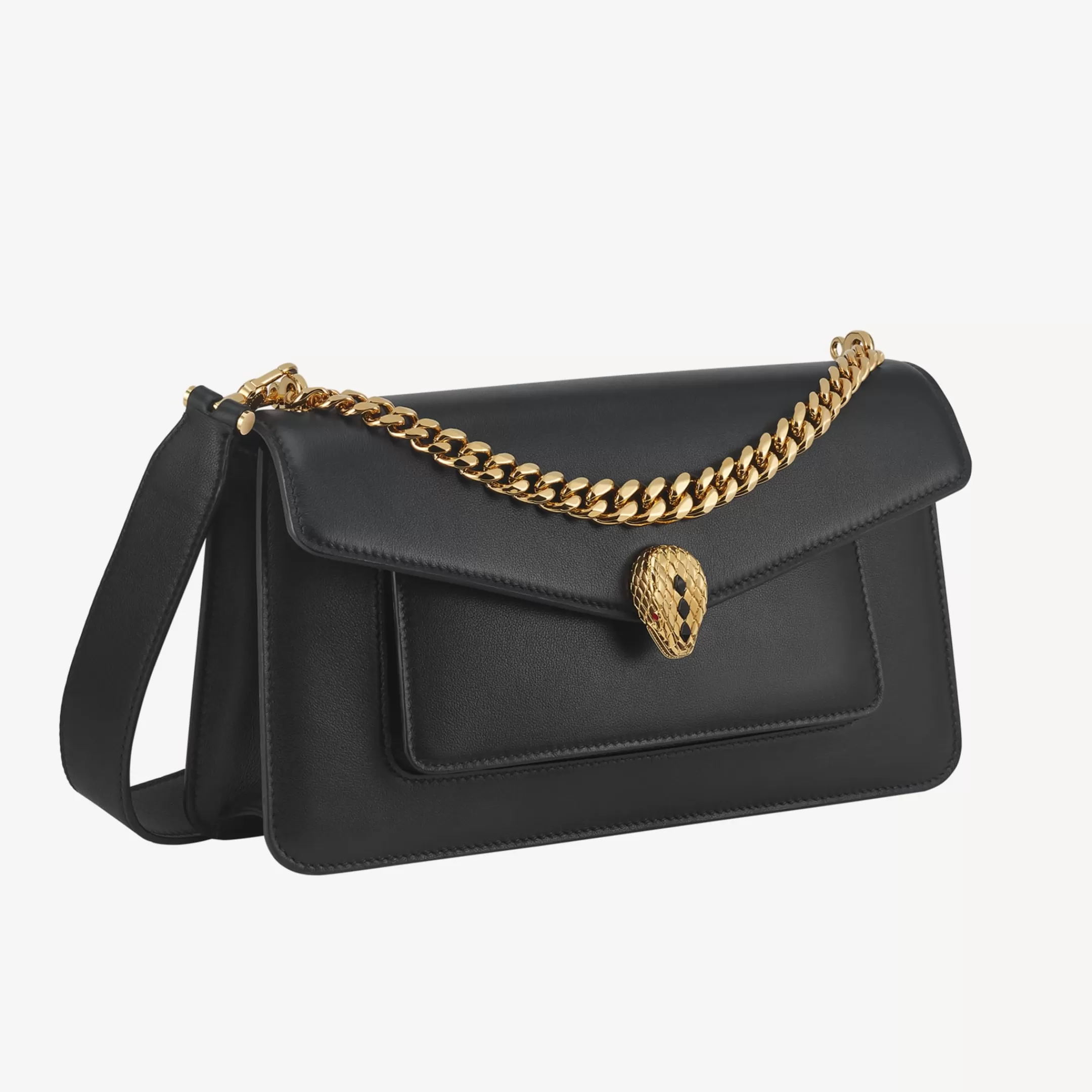 BVLGARI Serpenti East-West Maxi Chain Schultertasche Schwarz Online