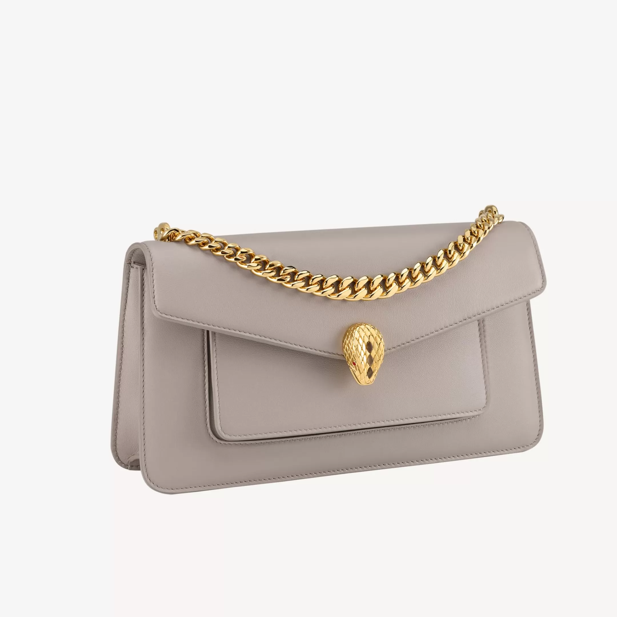 BVLGARI Serpenti East-West Maxi Chain Schultertasche Grau Sale