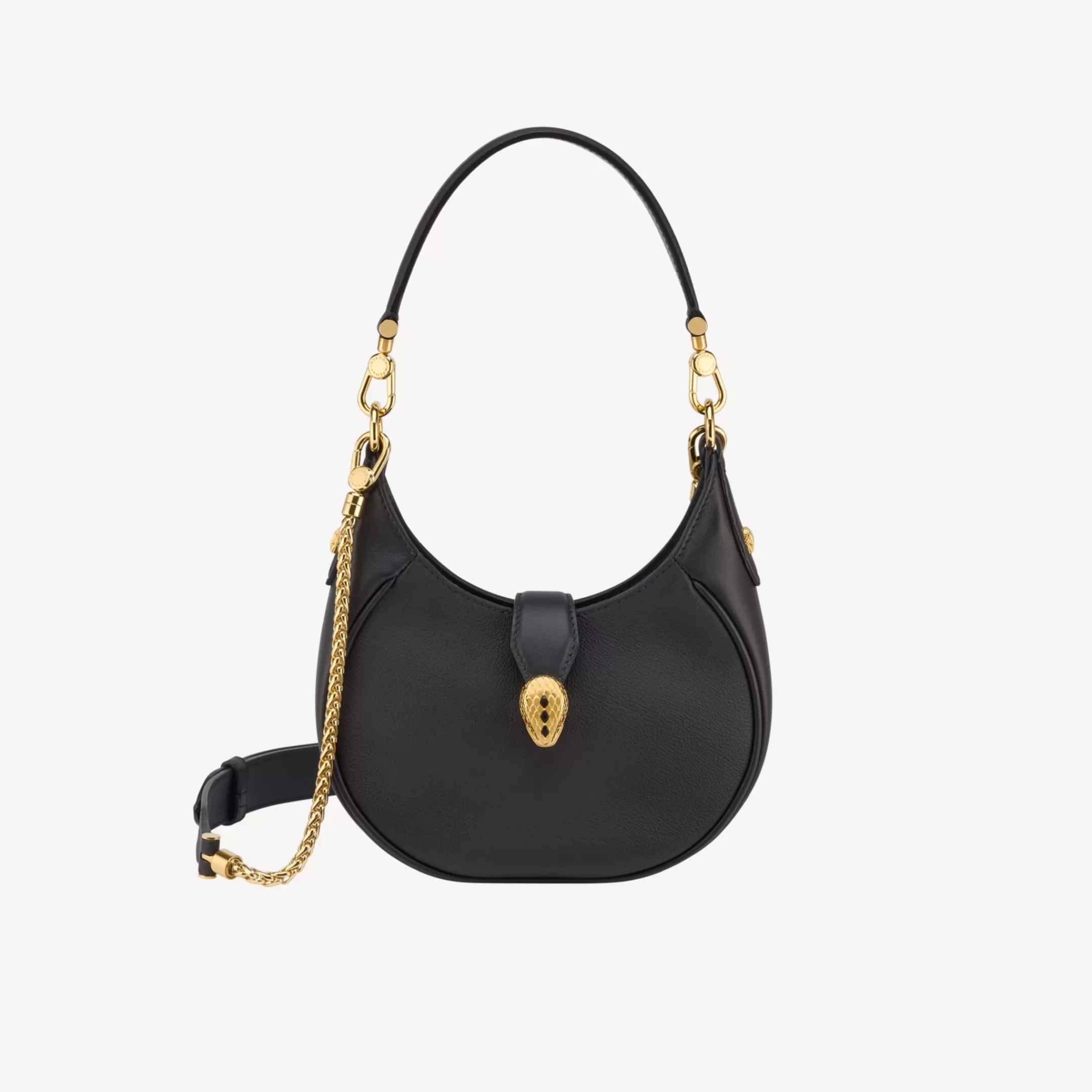 BVLGARI Serpenti Ellipse Crossbody-Tasche Schwarz Best Sale