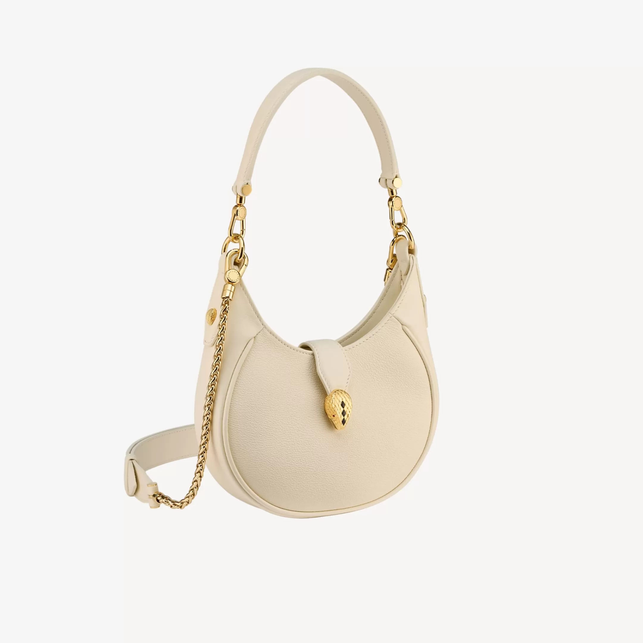 BVLGARI Serpenti Ellipse Crossbody-Tasche Elfenbein Cheap