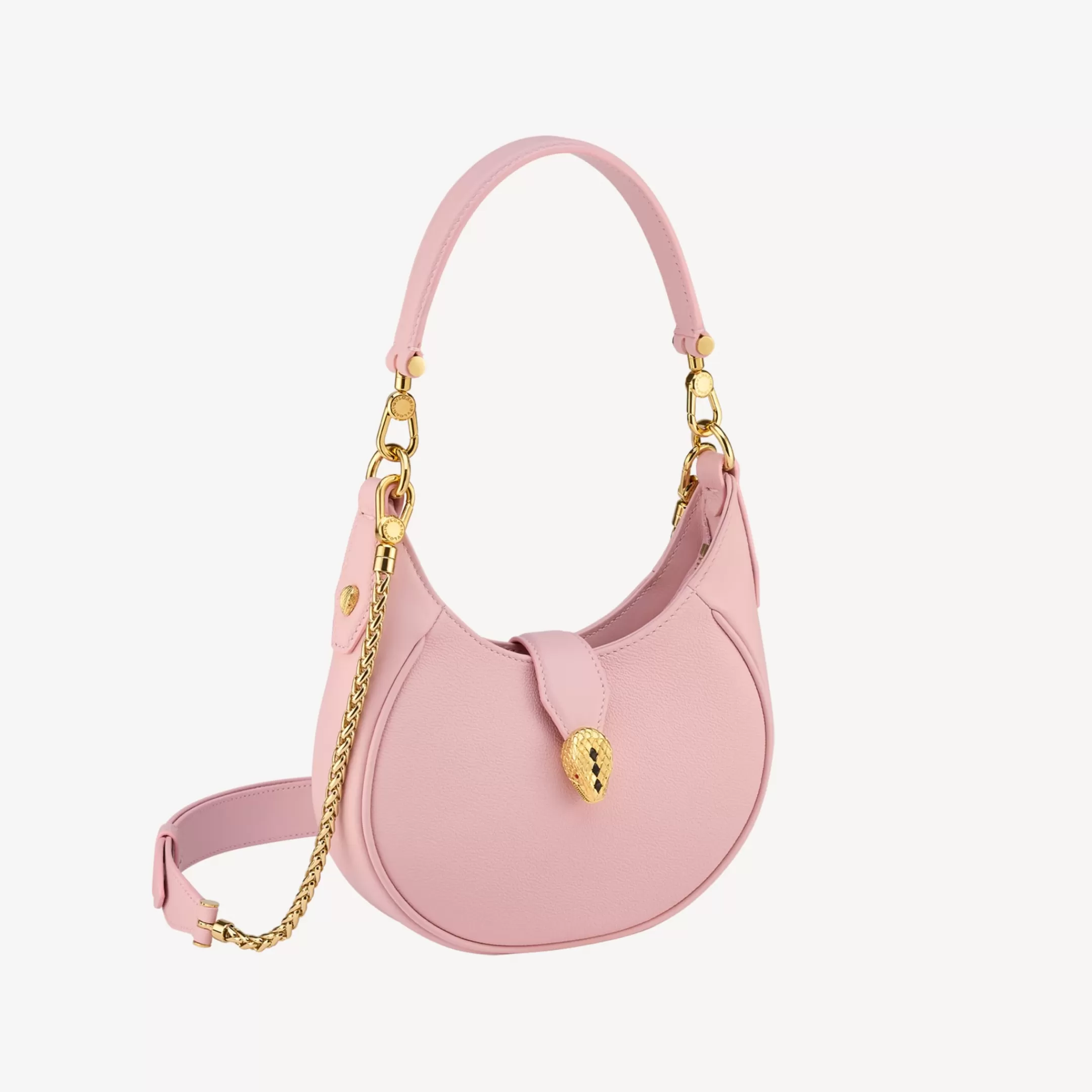 BVLGARI Serpenti Ellipse Crossbody-Tasche Rosa New