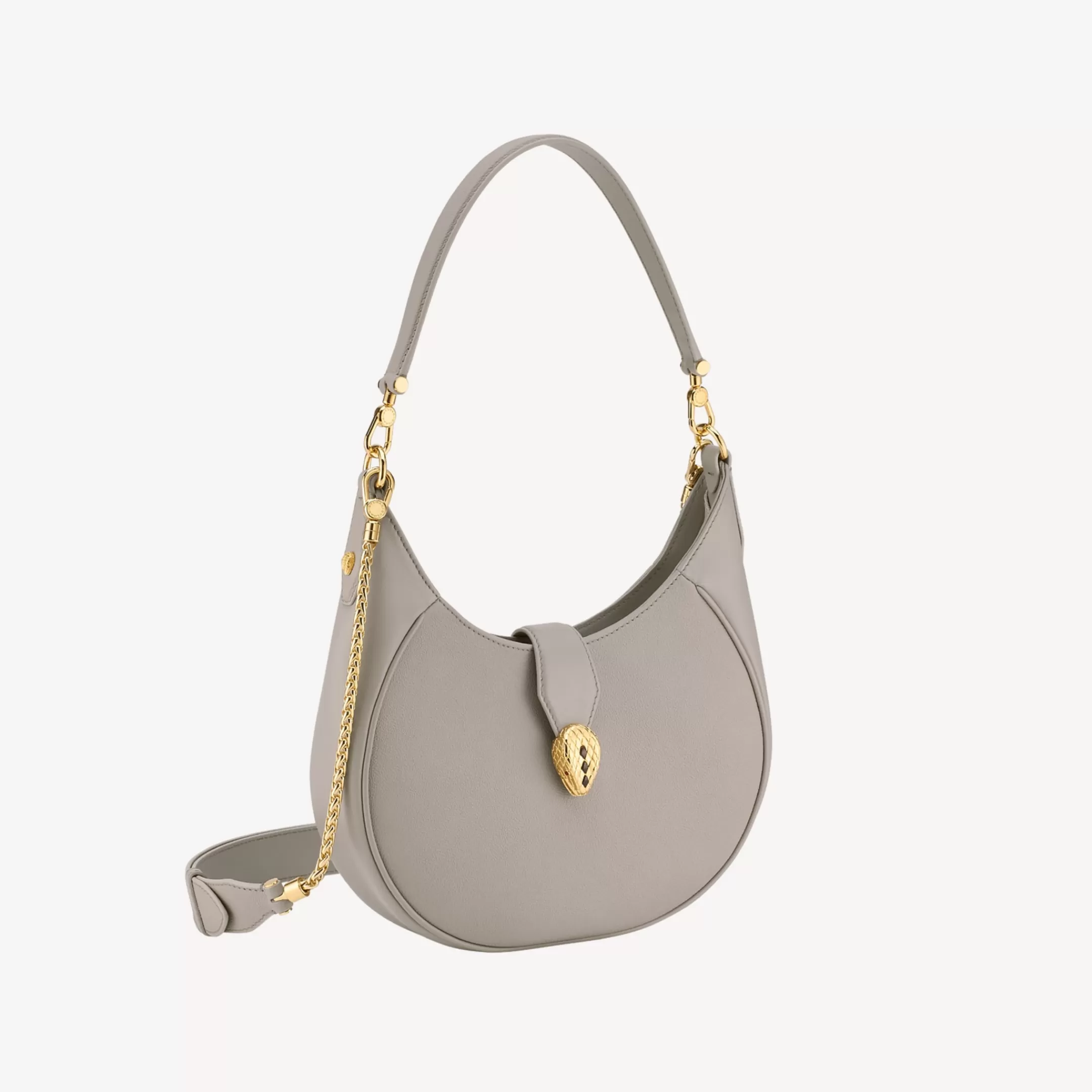 BVLGARI Serpenti Ellipse Schultertasche Grau Shop