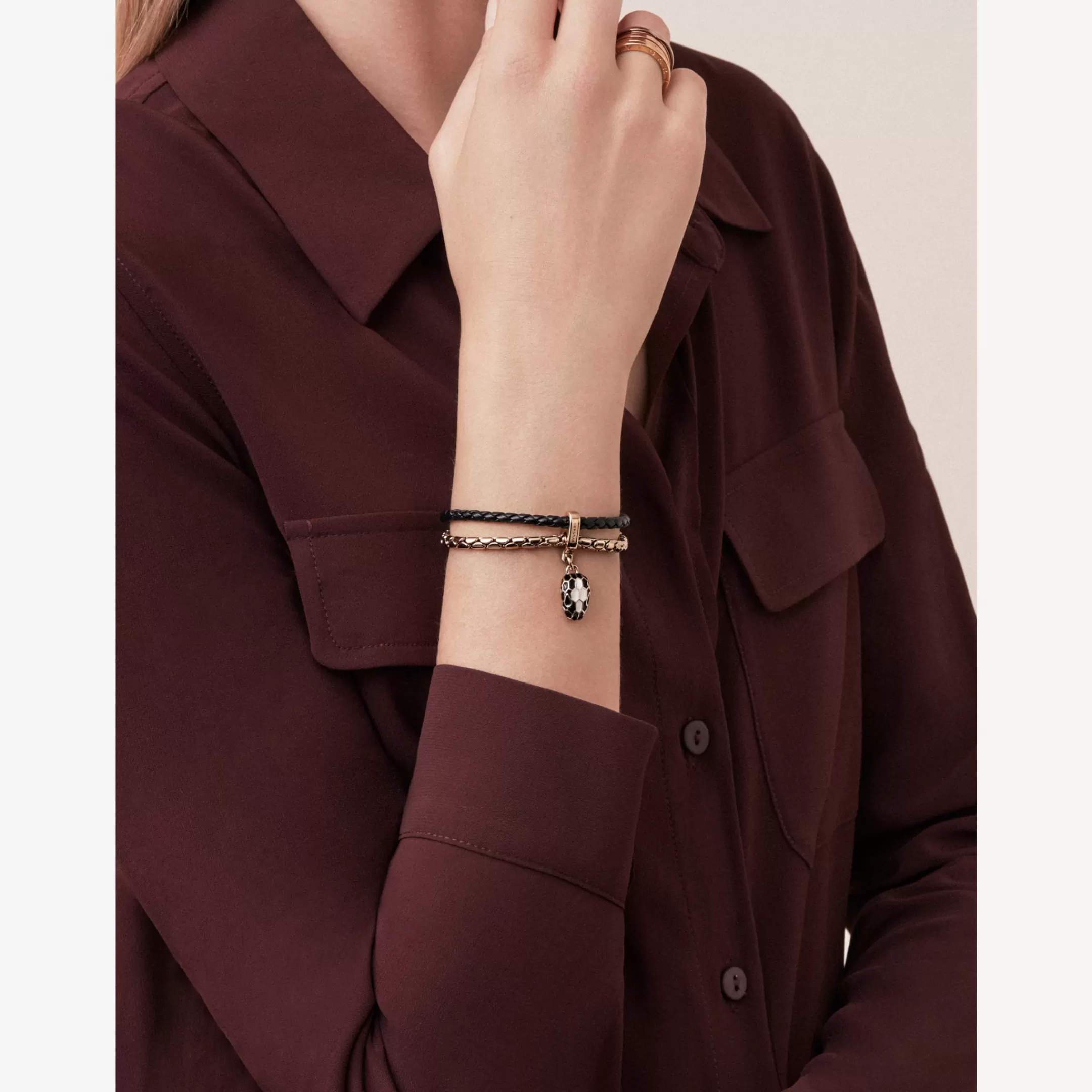 BVLGARI Serpenti Forever Armband Schwarz Cheap