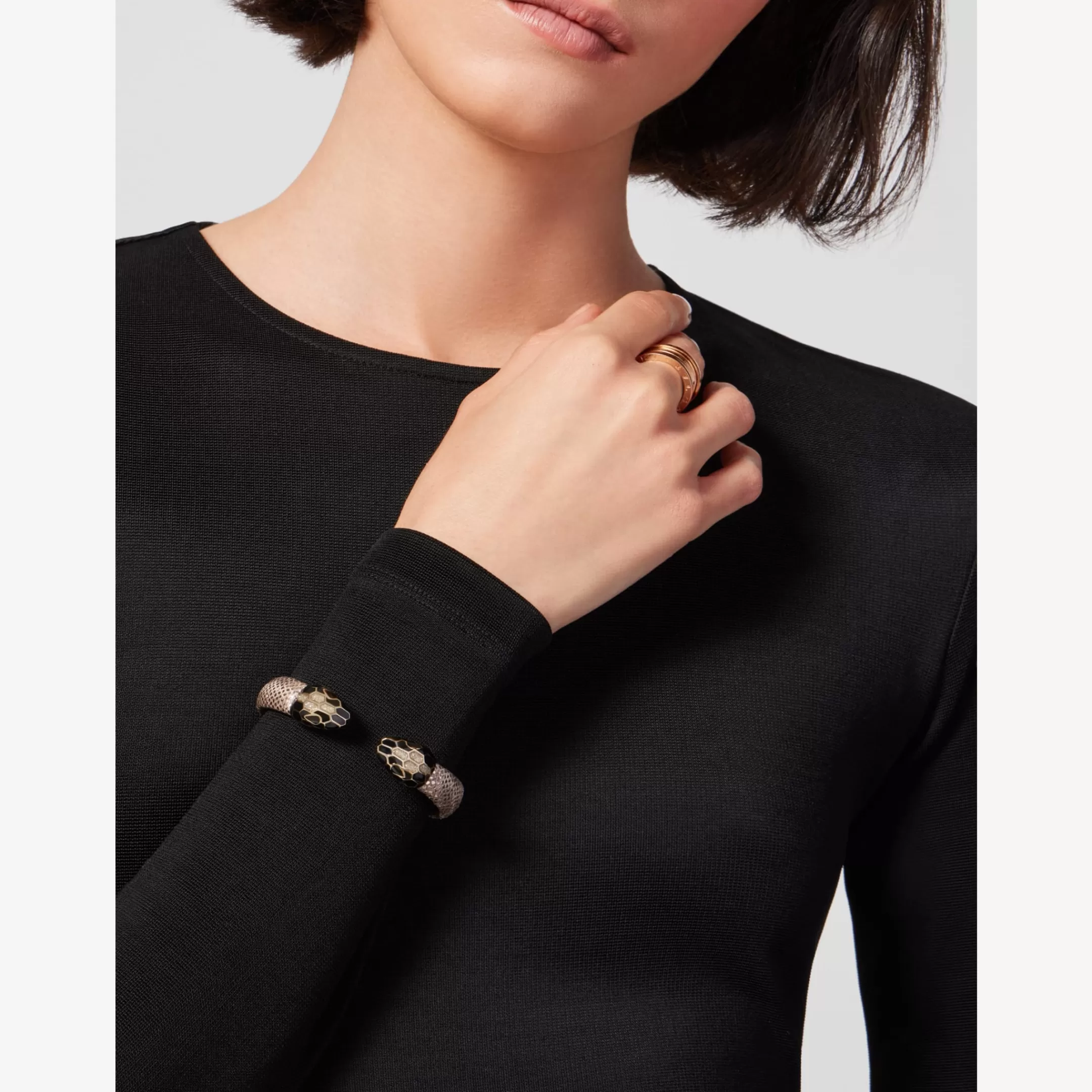 BVLGARI Serpenti Forever Armband Beige New
