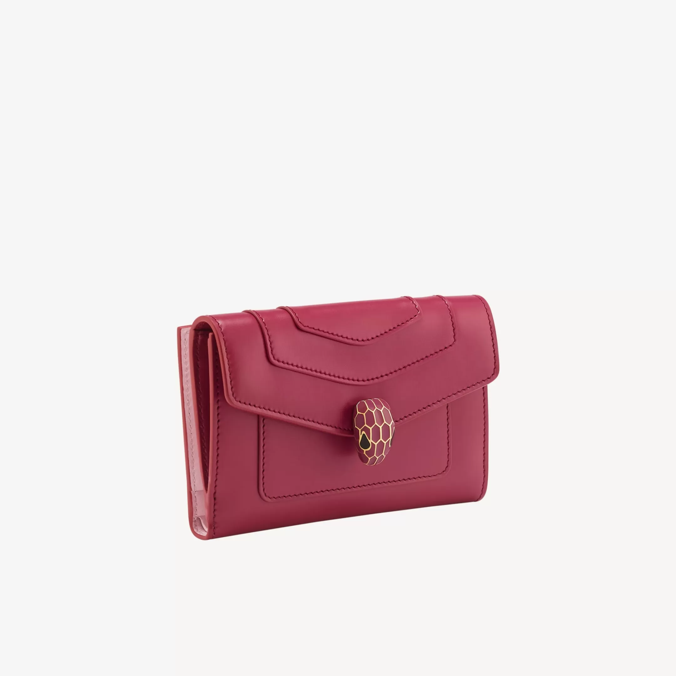 BVLGARI Serpenti Forever Bifold Portemonnaie Rot Clearance