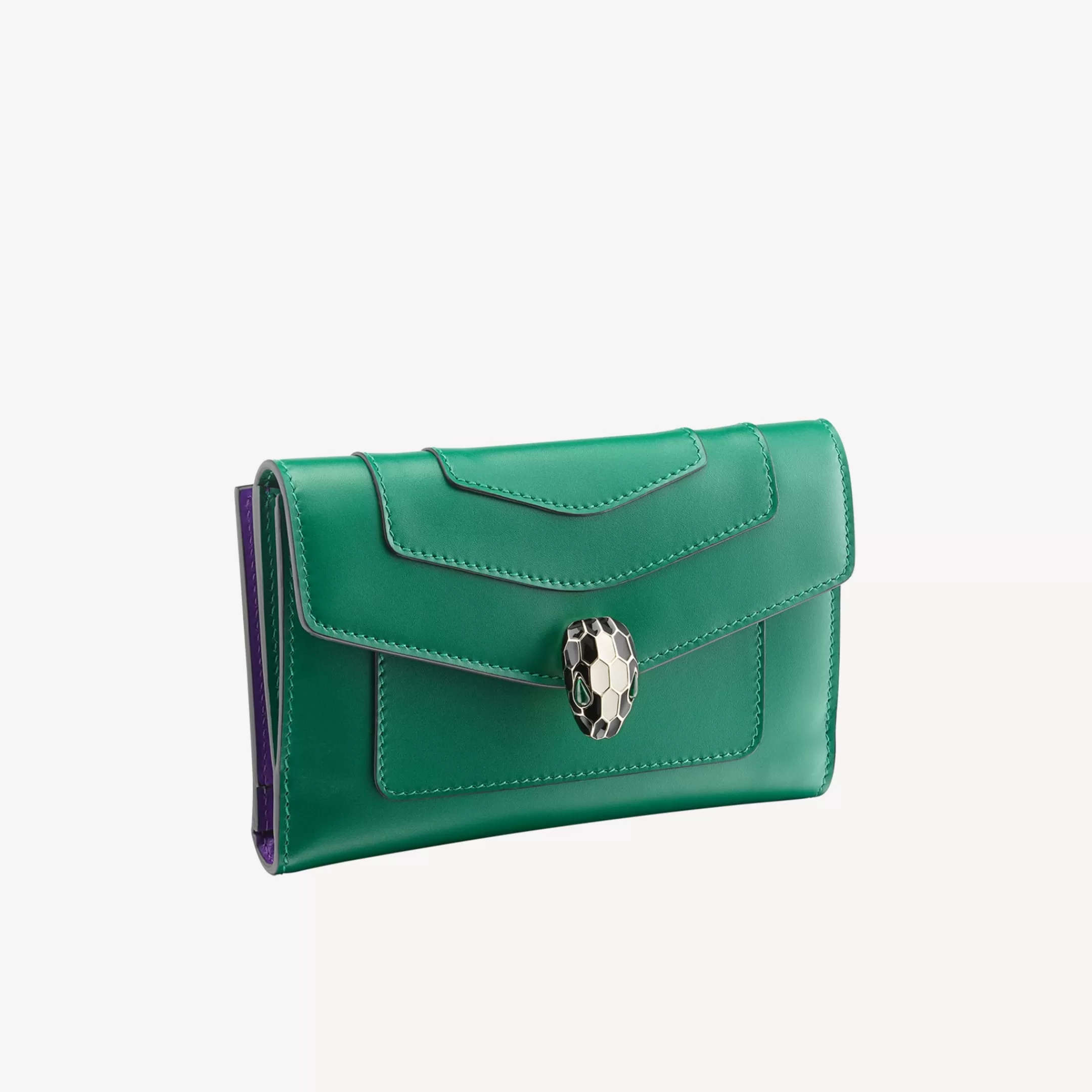 BVLGARI Serpenti Forever Bifold Portemonnaie Grun New