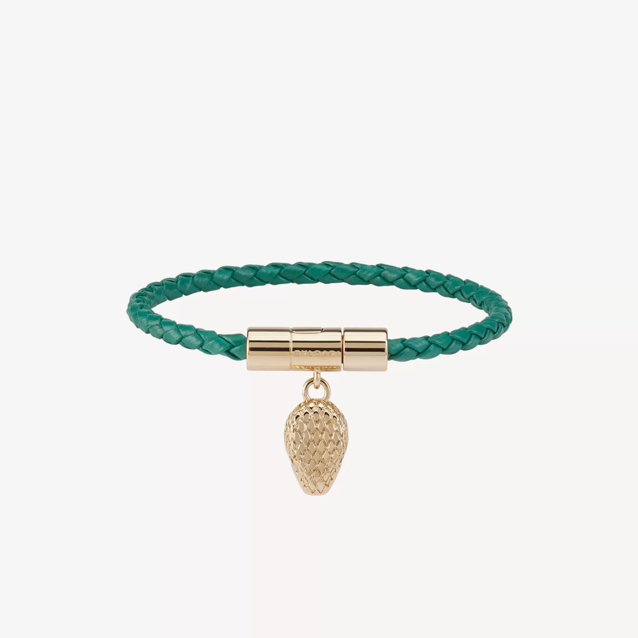 BVLGARI Serpenti Forever Lederarmband Grun New