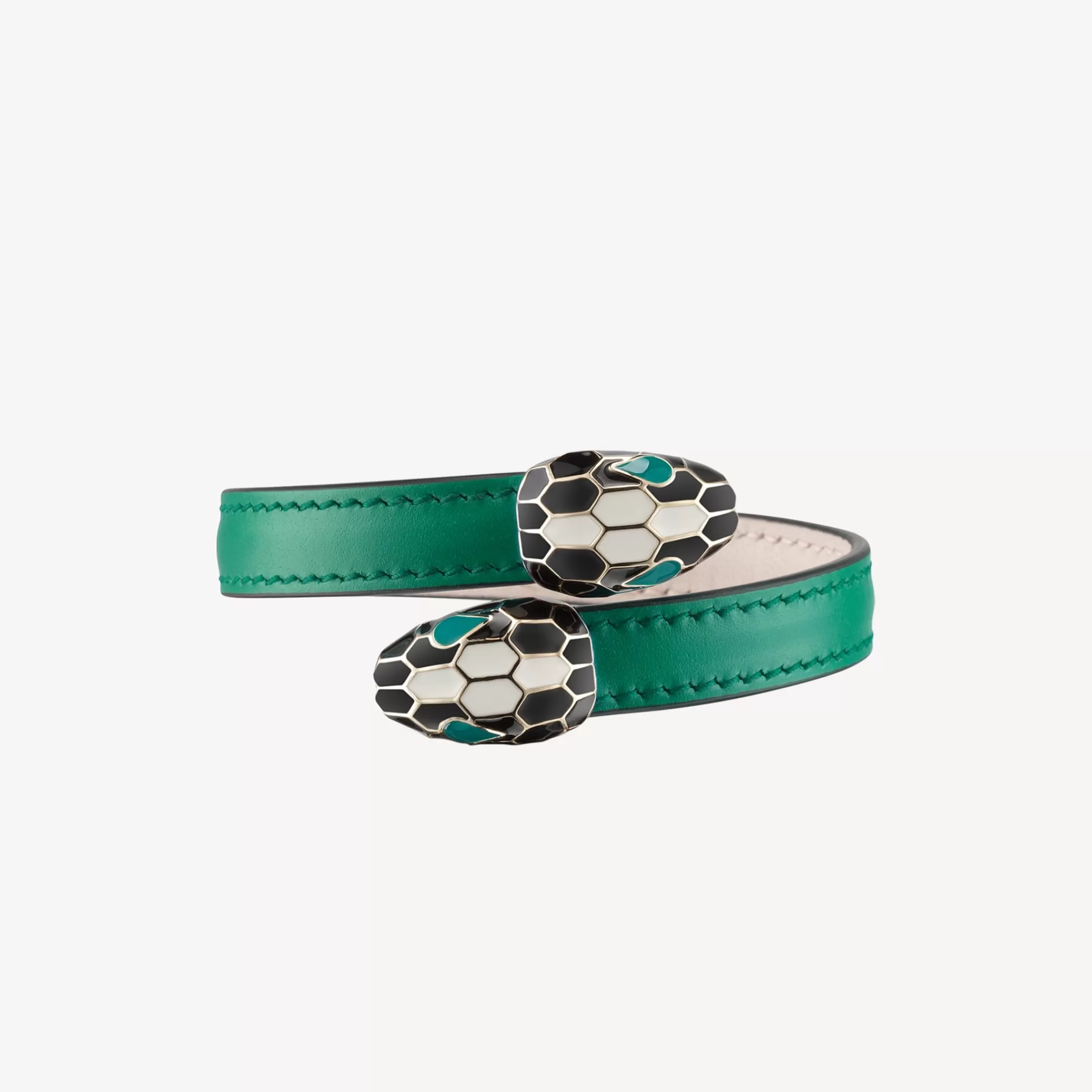 BVLGARI Serpenti Forever Lederarmband Grun Flash Sale