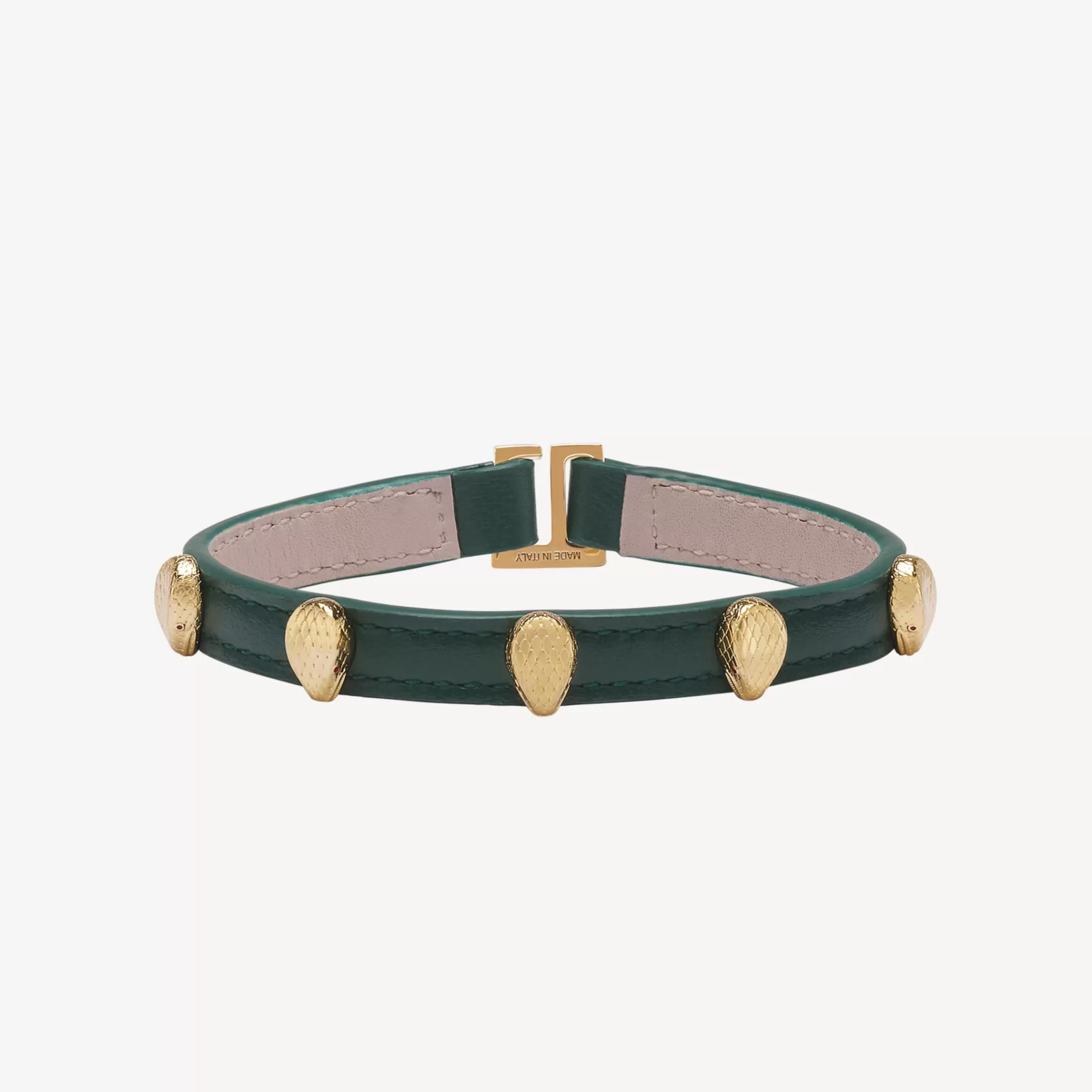 BVLGARI Serpenti Forever Lederarmband Grun Online