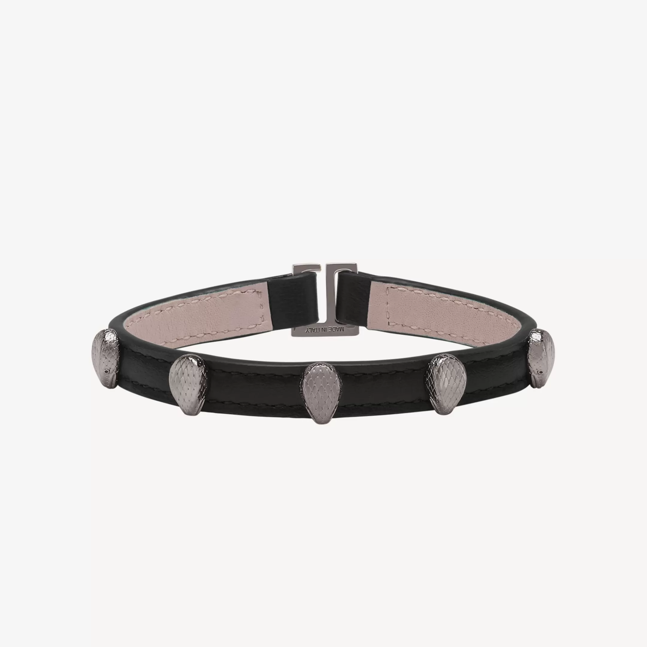 BVLGARI Serpenti Forever Lederarmband Schwarz Shop