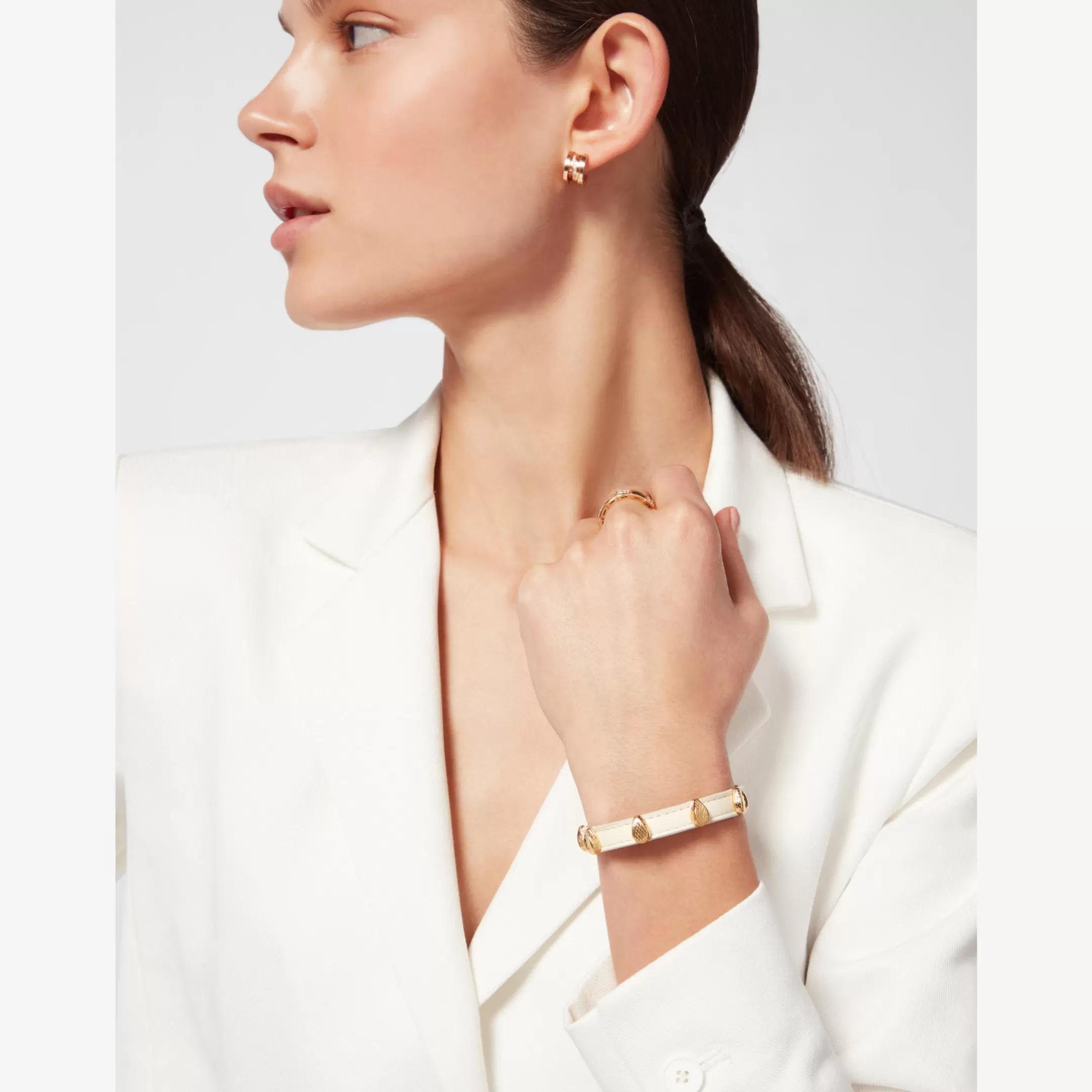 BVLGARI Serpenti Forever Lederarmband Elfenbein Online