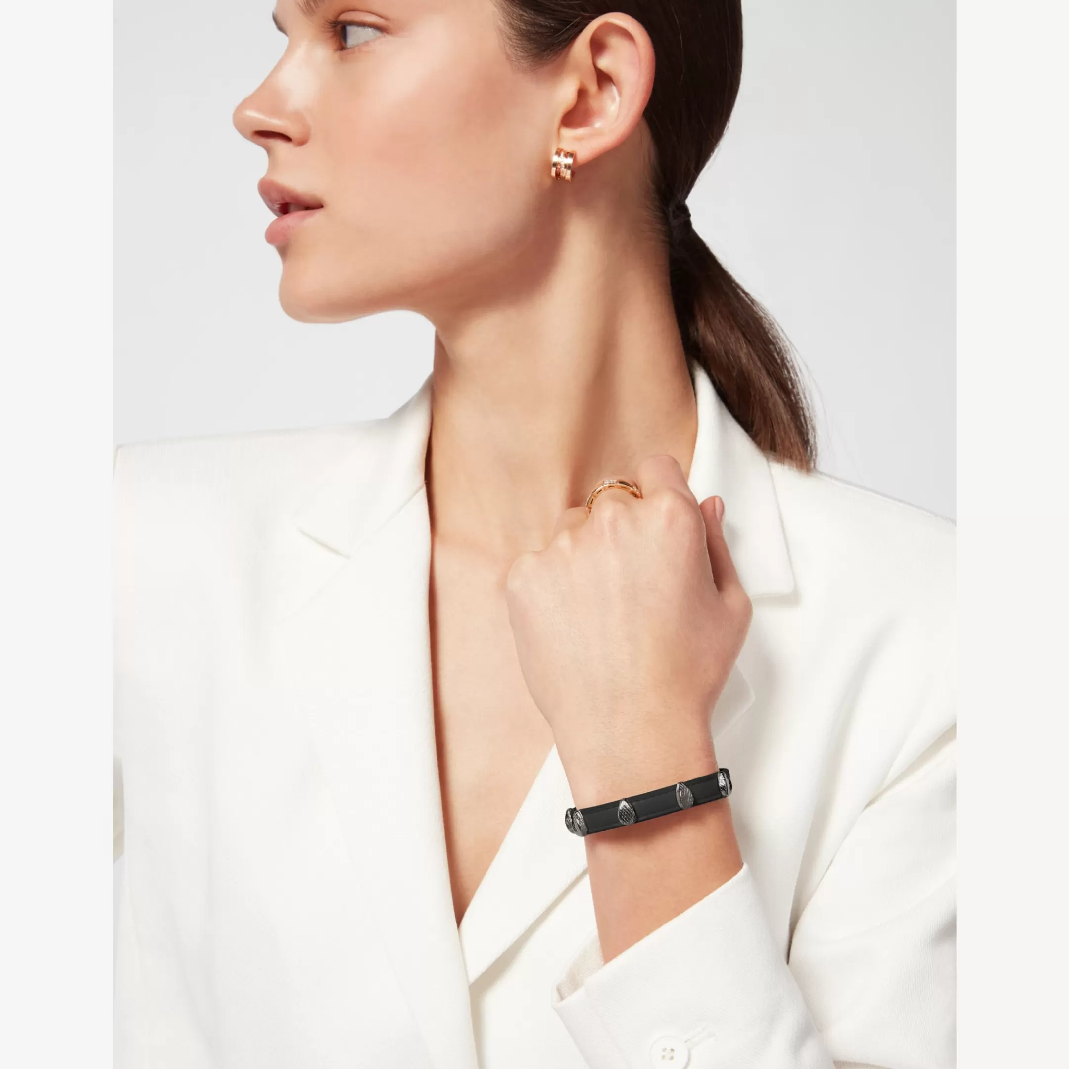 BVLGARI Serpenti Forever Lederarmband Schwarz Shop