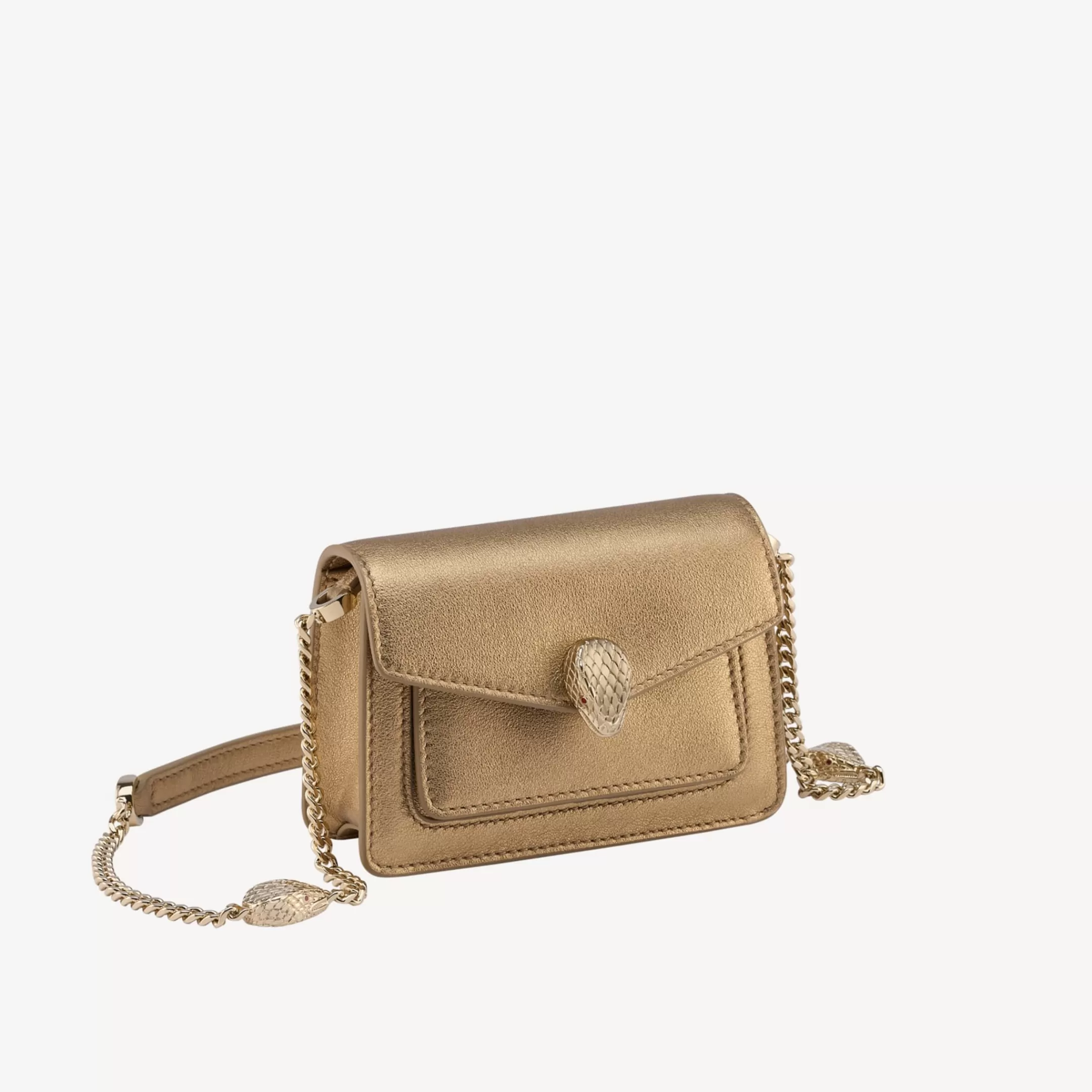 BVLGARI Serpenti Forever Micro Tasche Gold New