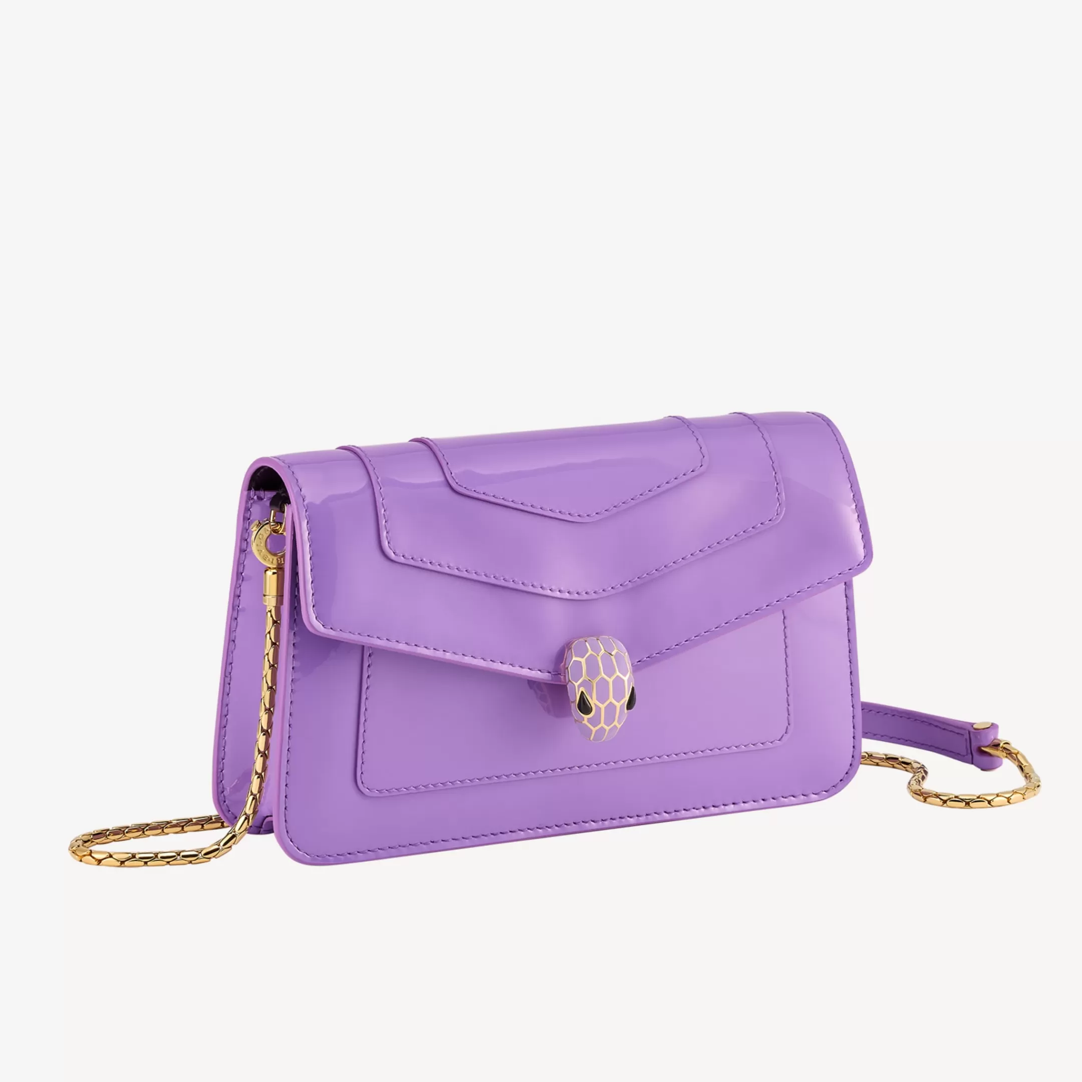 BVLGARI Serpenti Forever Portemonnaie Mit Tragekette Violett Store