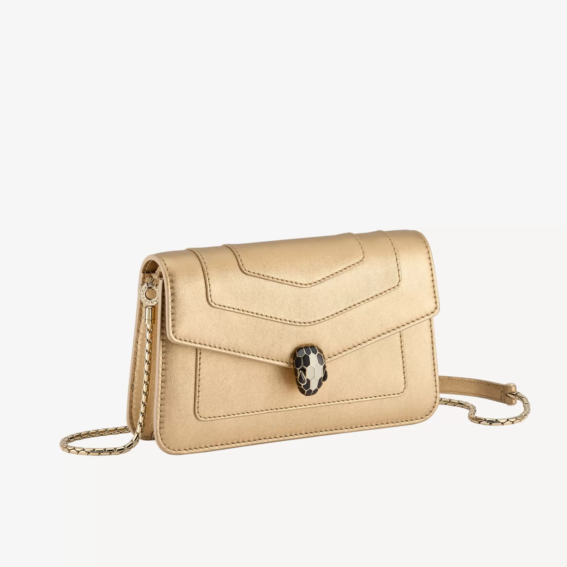 BVLGARI Serpenti Forever Portemonnaie Mit Tragekette Gold Shop